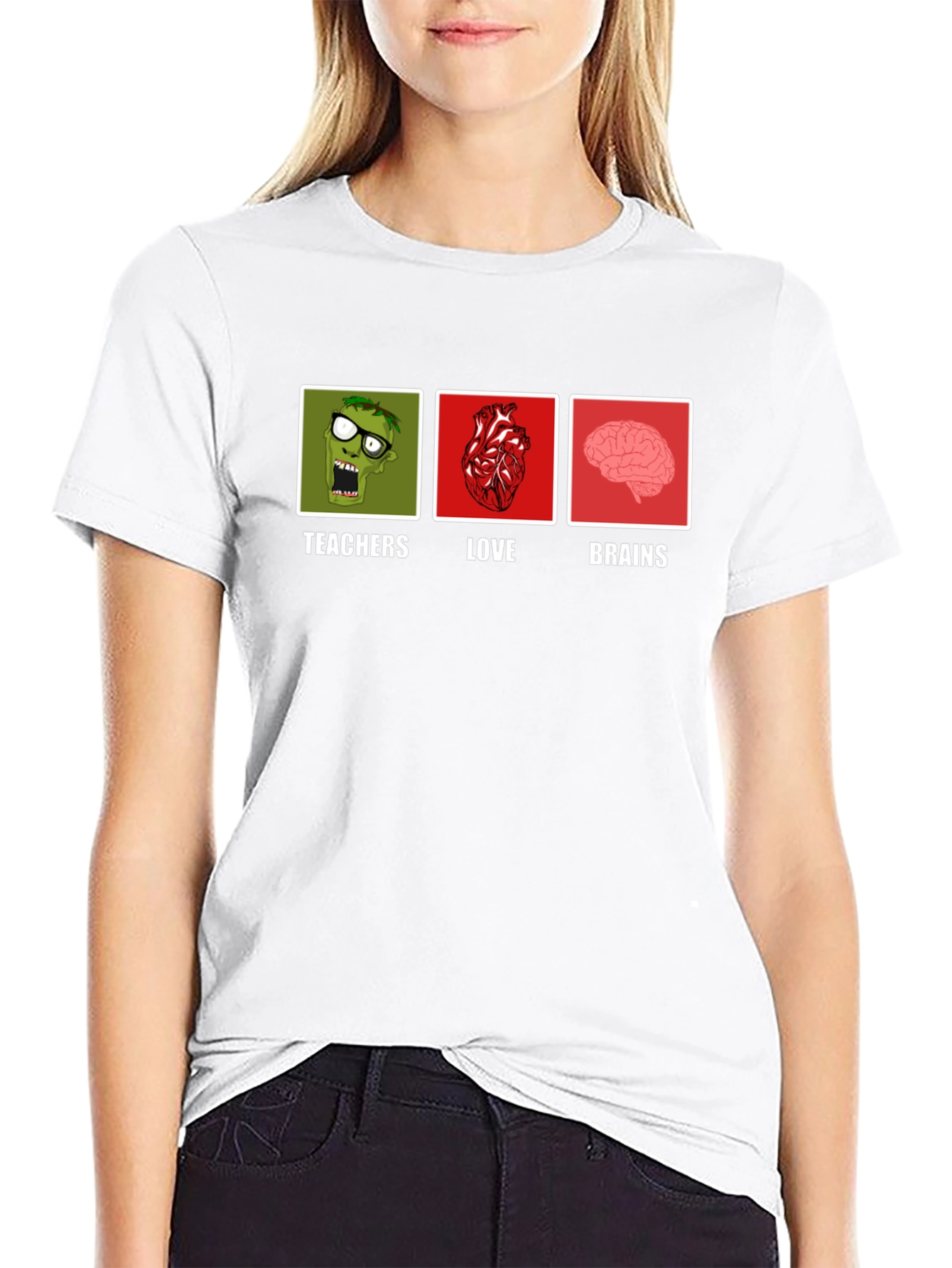 Teachers Love Brains Graphic T-Shirt