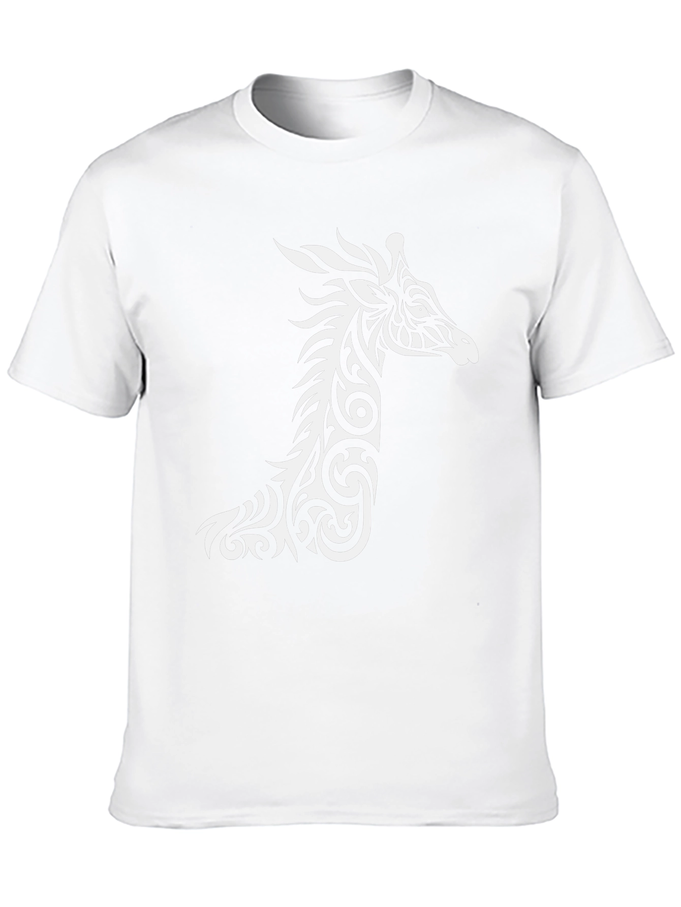 Tribal Giraffe Graphic Tee - Black Cotton Shirt