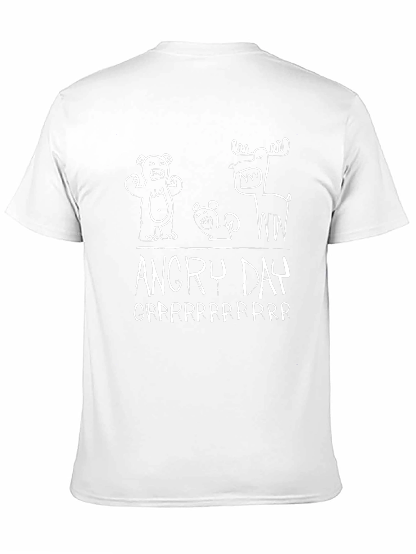 Angry Day Cartoon Graphic Black T-Shirt