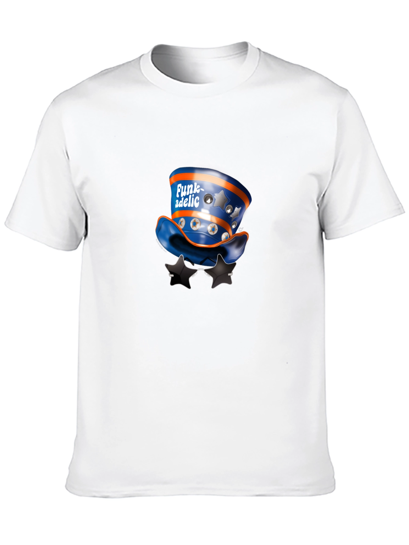 Funky Hat & Stars Black T-Shirt