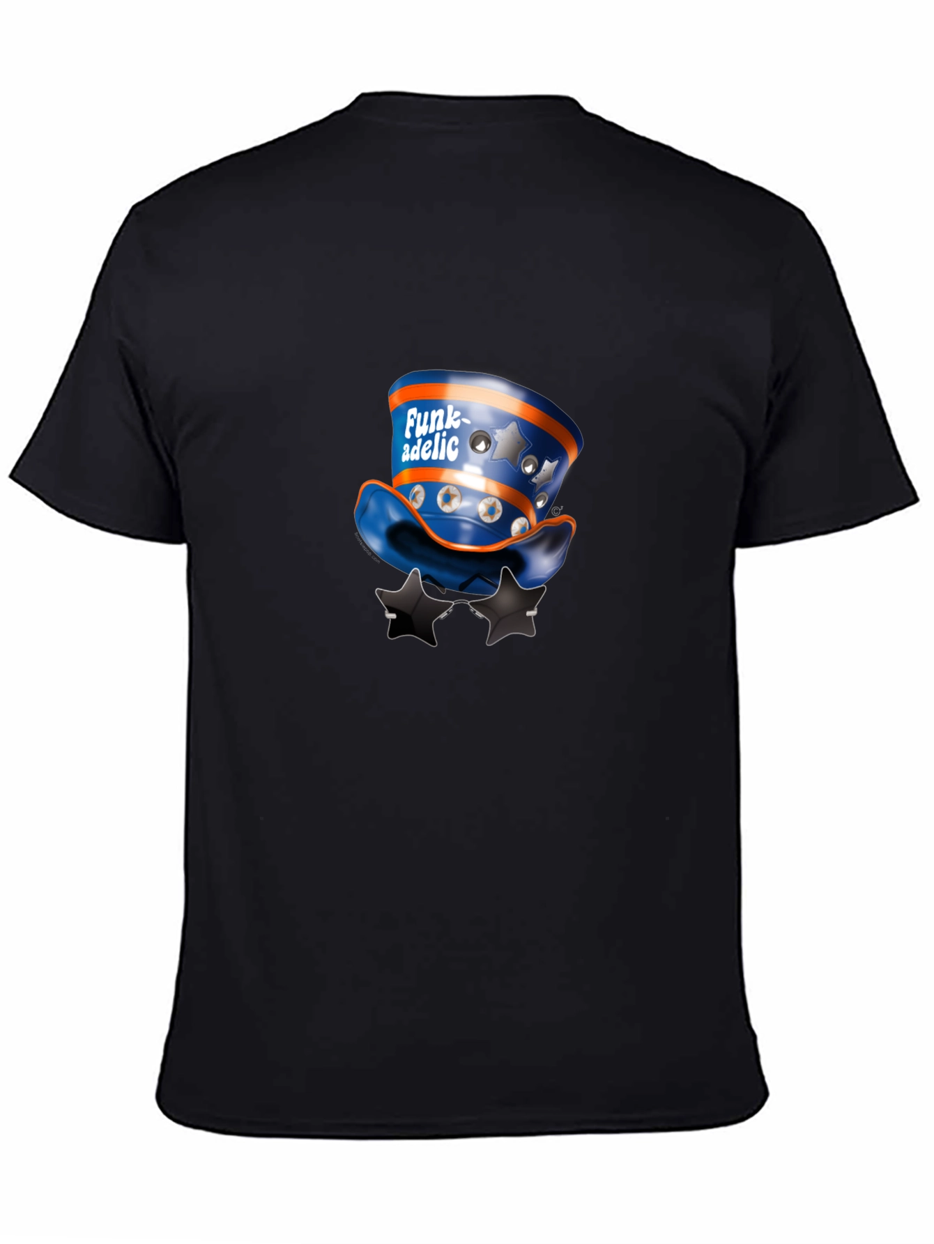 Funky Hat & Stars Black T-Shirt
