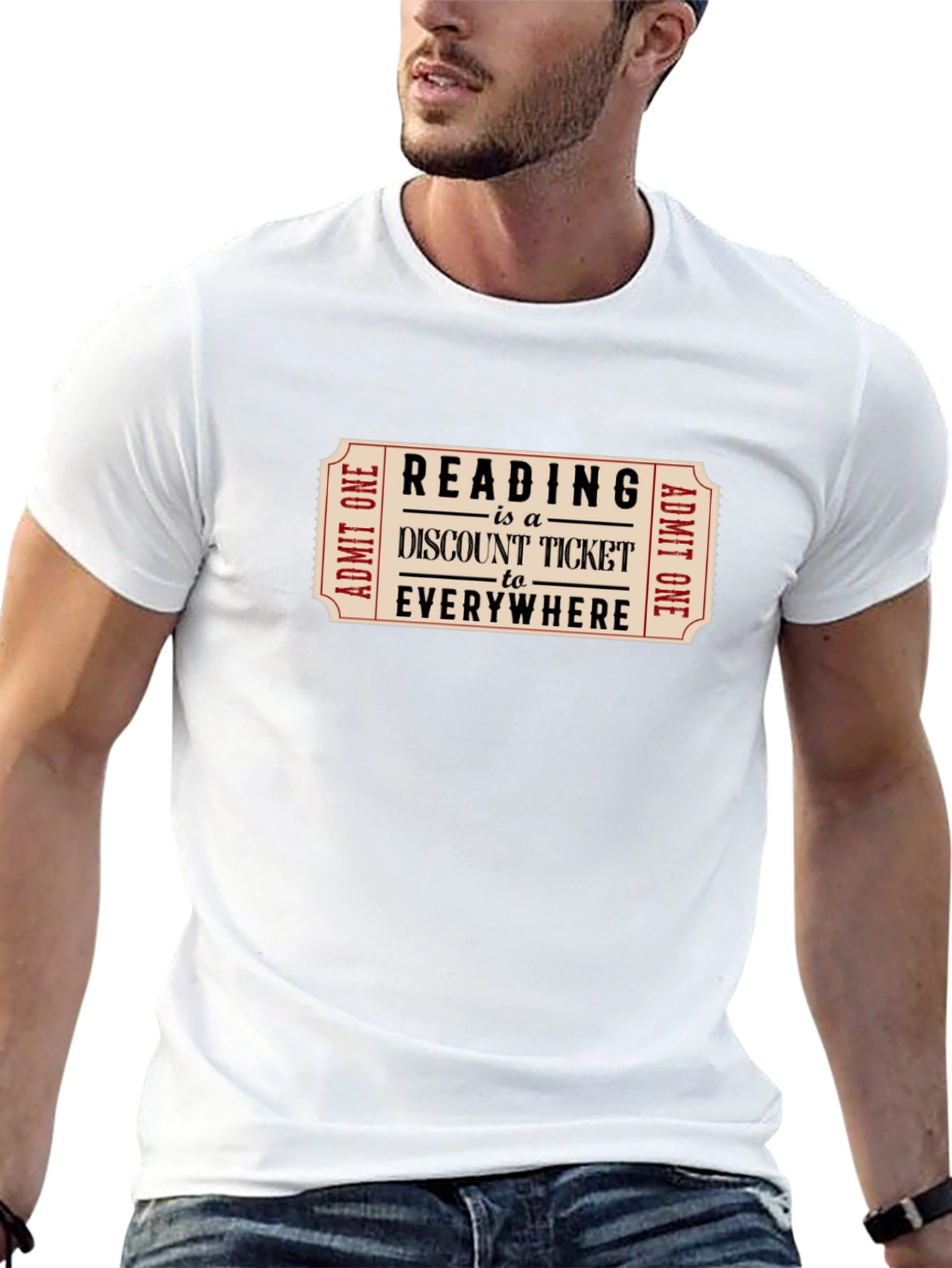 Reading Discount Ticket Tee - Book Lover Gift
