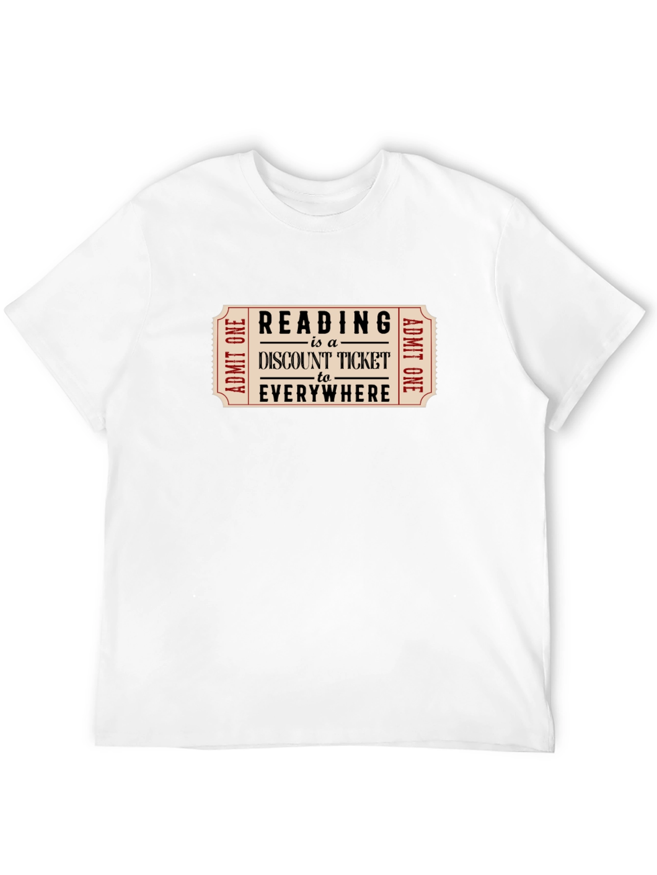 Reading Discount Ticket Tee - Book Lover Gift