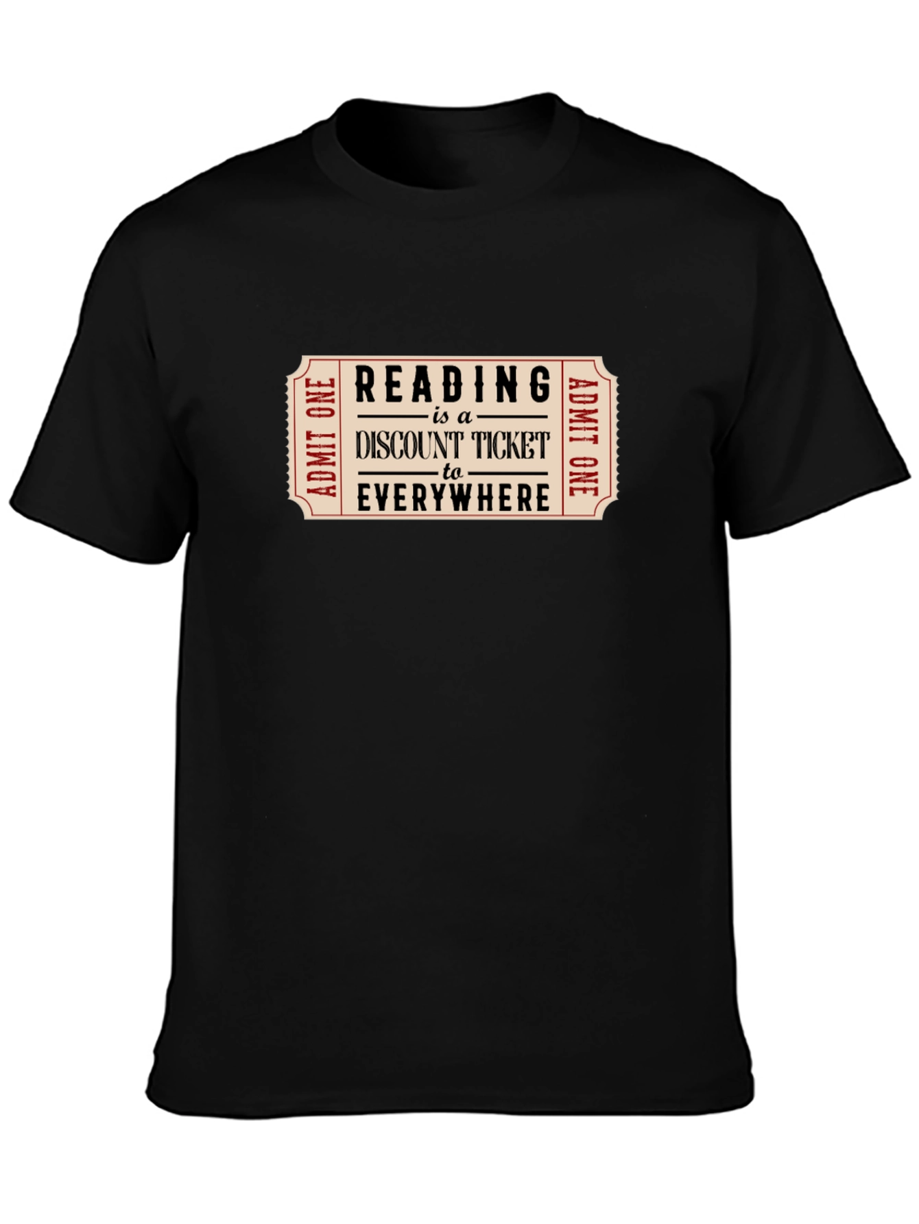 Reading Discount Ticket Tee - Book Lover Gift