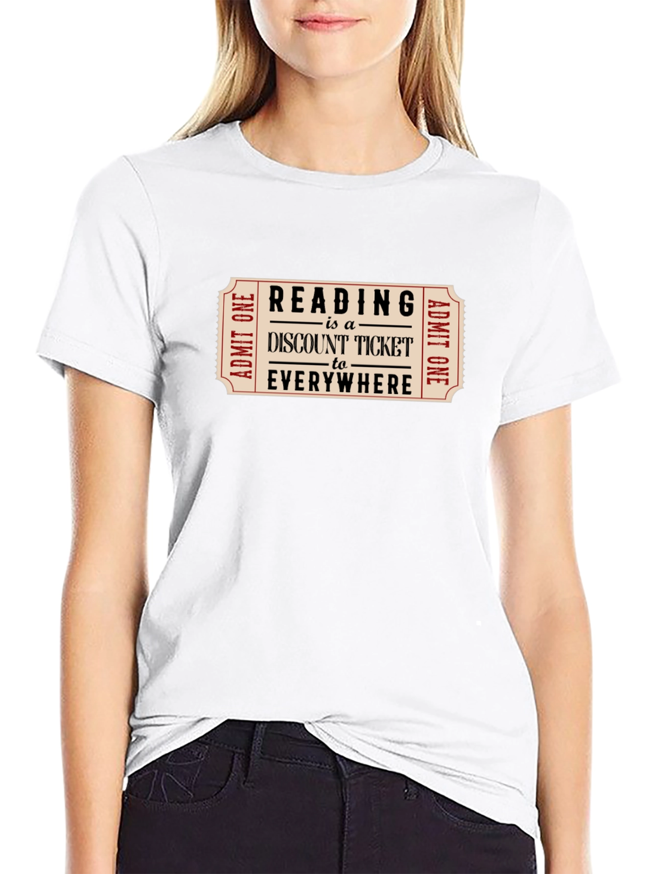 Reading Discount Ticket Tee - Book Lover Gift