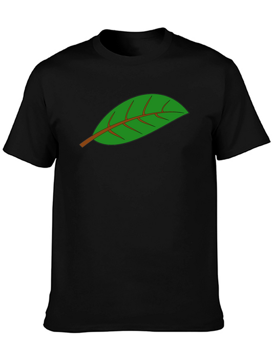 Leaf Graphic Black T-Shirt