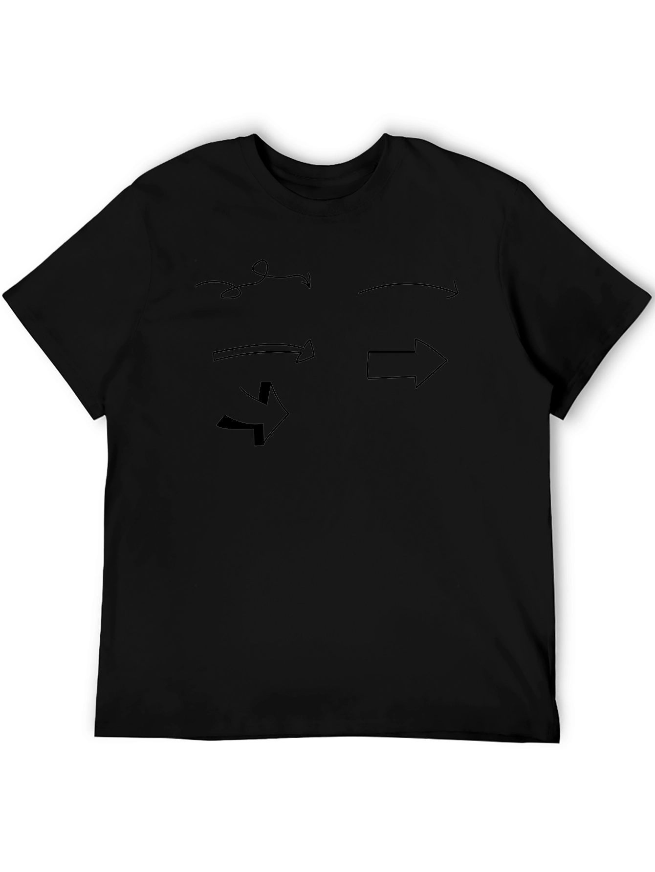 Arrow Graphic Black T-Shirt - Directional Style