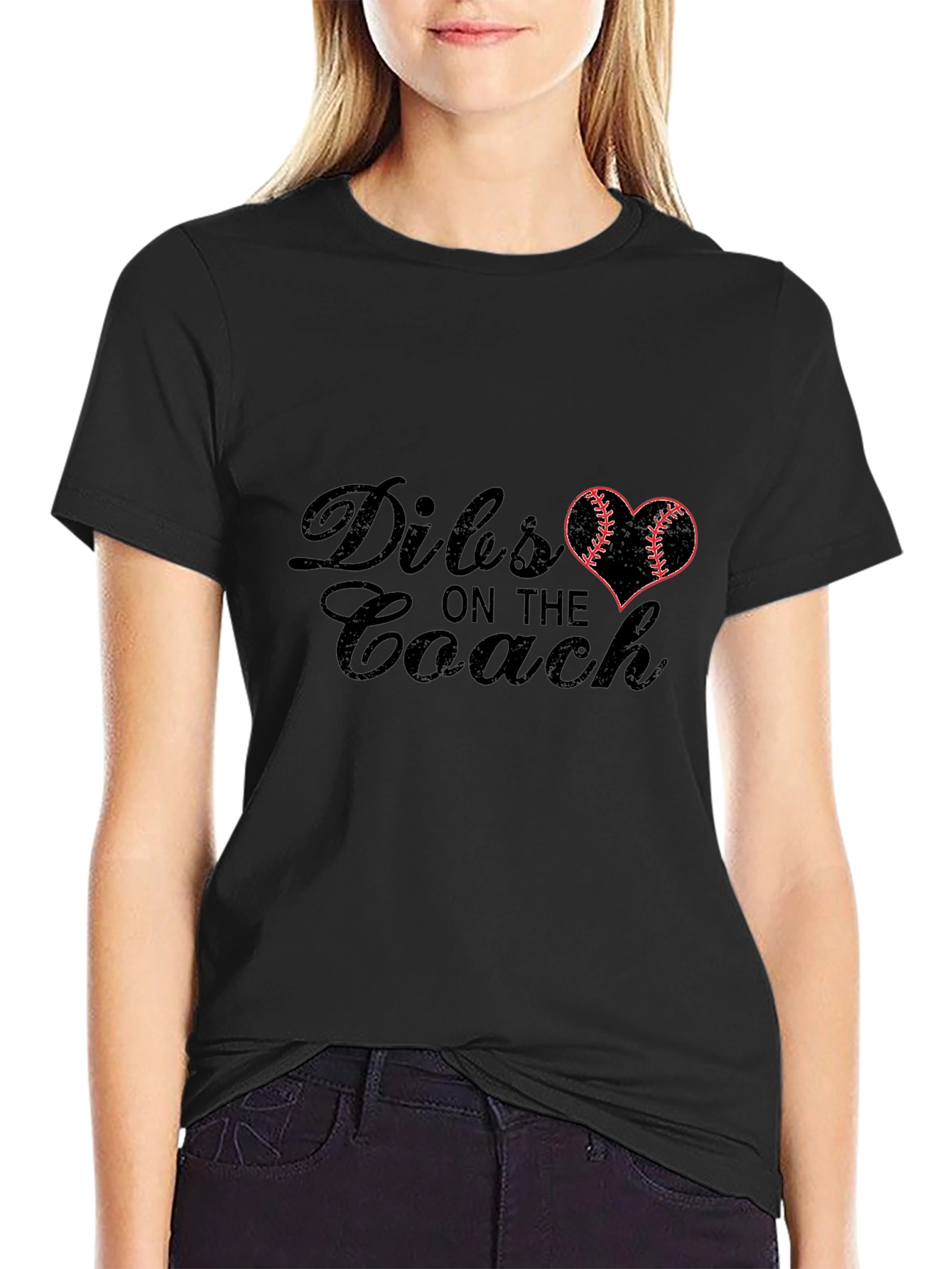 Dibs on the Coach T-Shirt - Baseball Heart Design