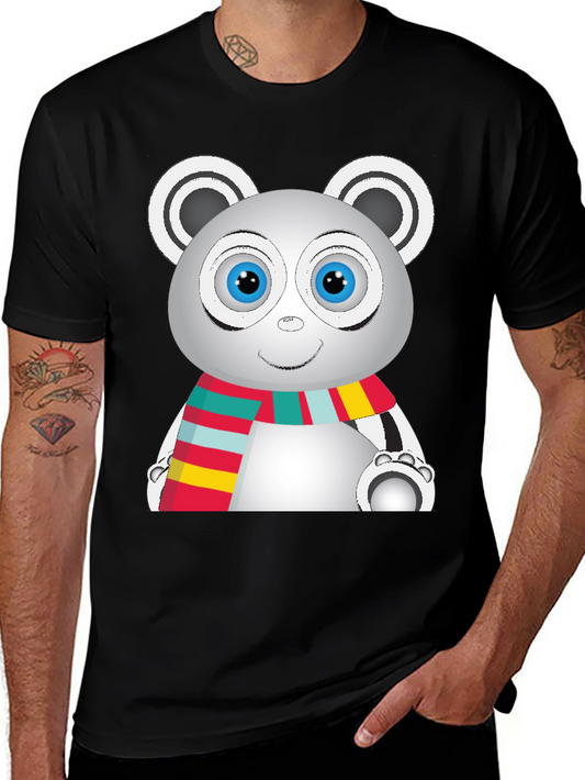 Cute Cartoon Panda Graphic T-Shirt