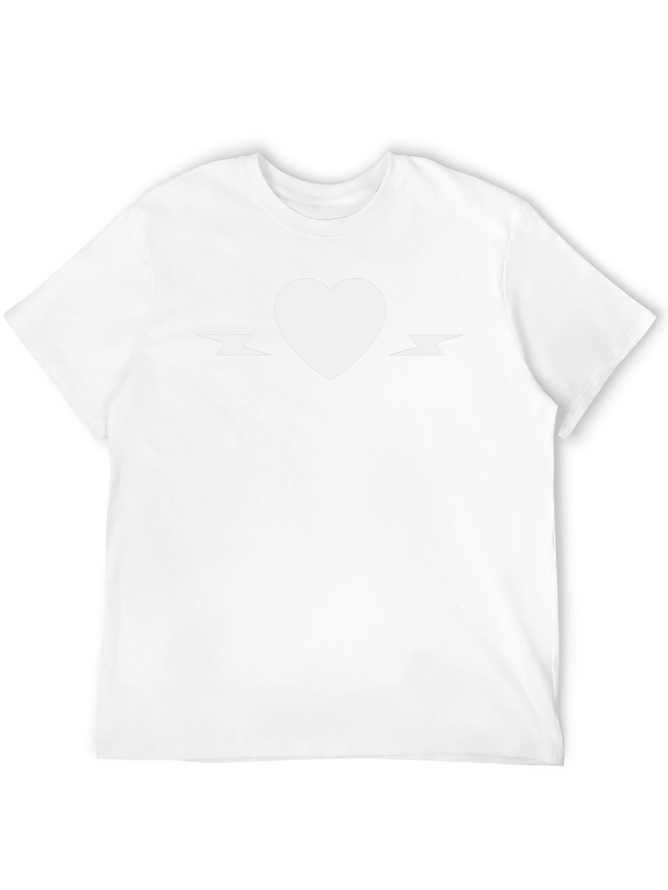 Heart & Lightning Bolt Graphic Tee - Black