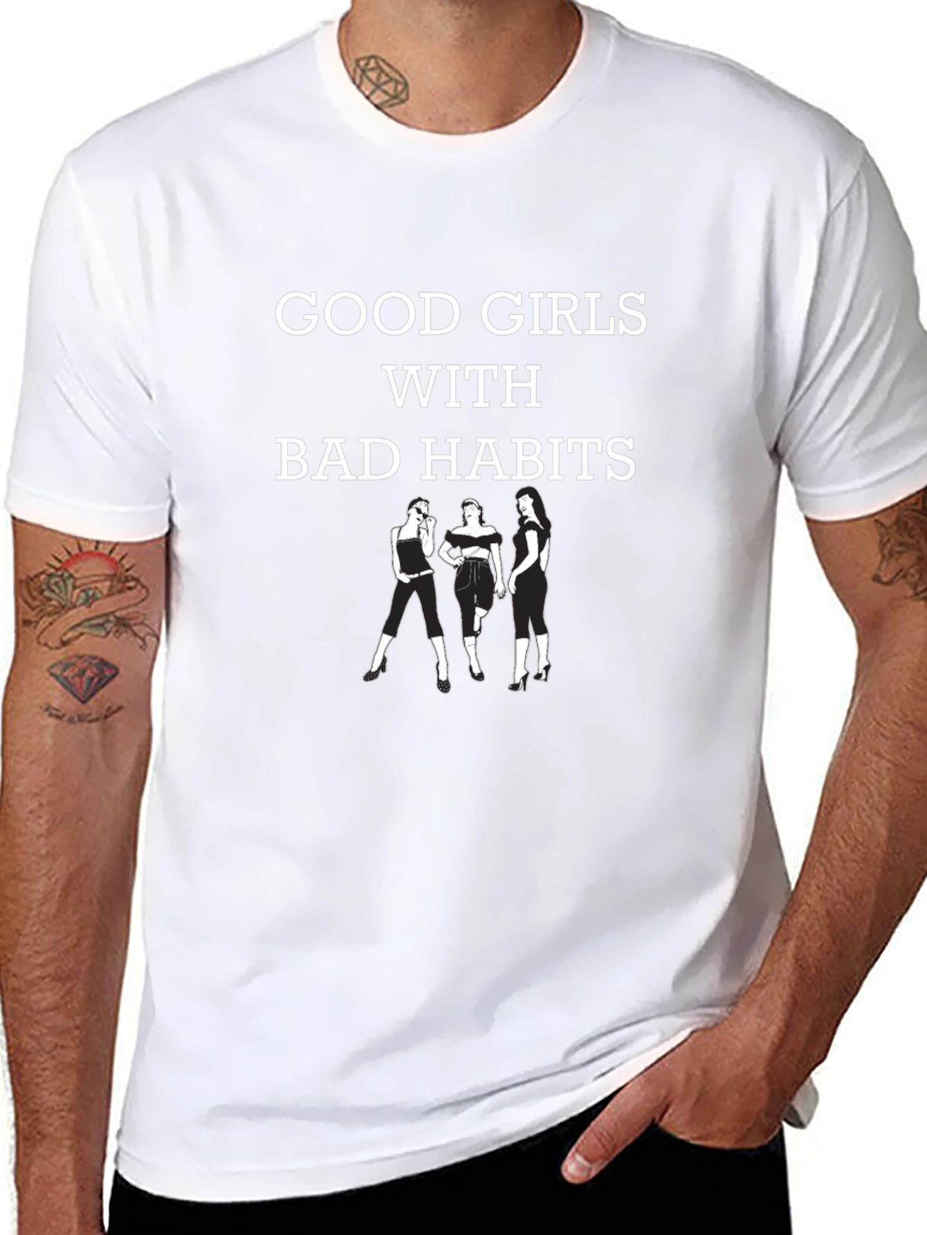 Good Girls Bad Habits Graphic T-Shirt