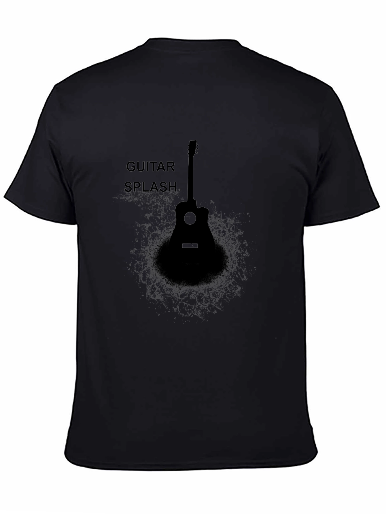 Guitar Splash Graphic T-Shirt - Black