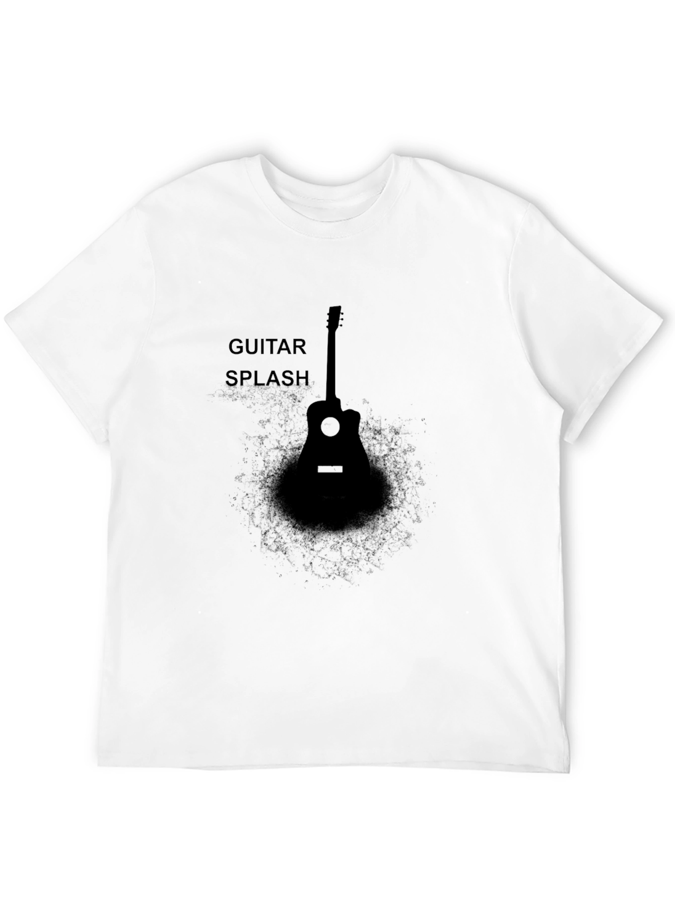 Guitar Splash Graphic T-Shirt - Black