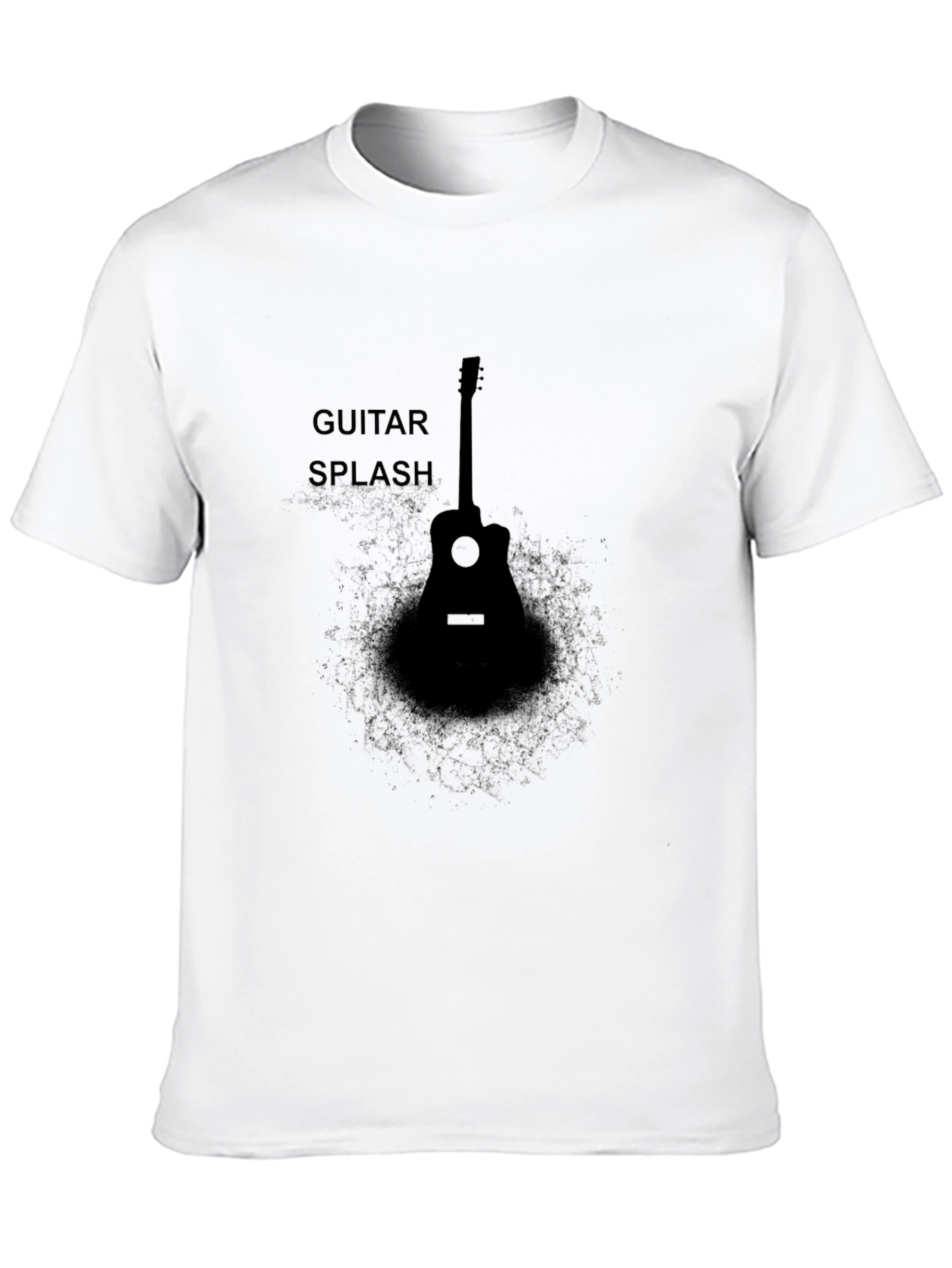Guitar Splash Graphic T-Shirt - Black