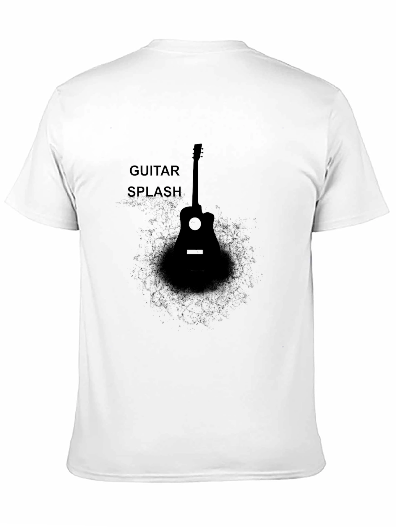 Guitar Splash Graphic T-Shirt - Black