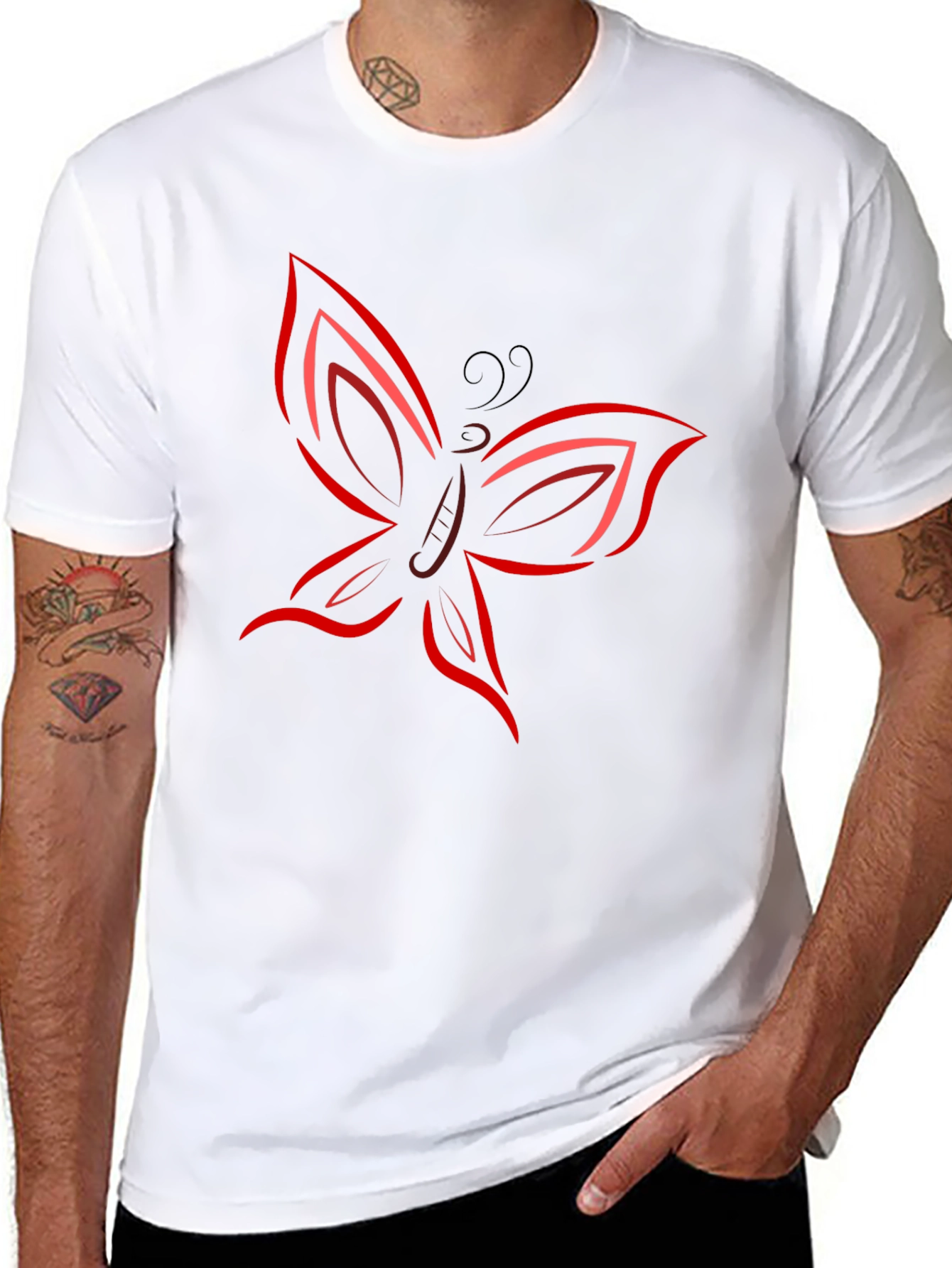 Butterfly Graphic Tee - Black