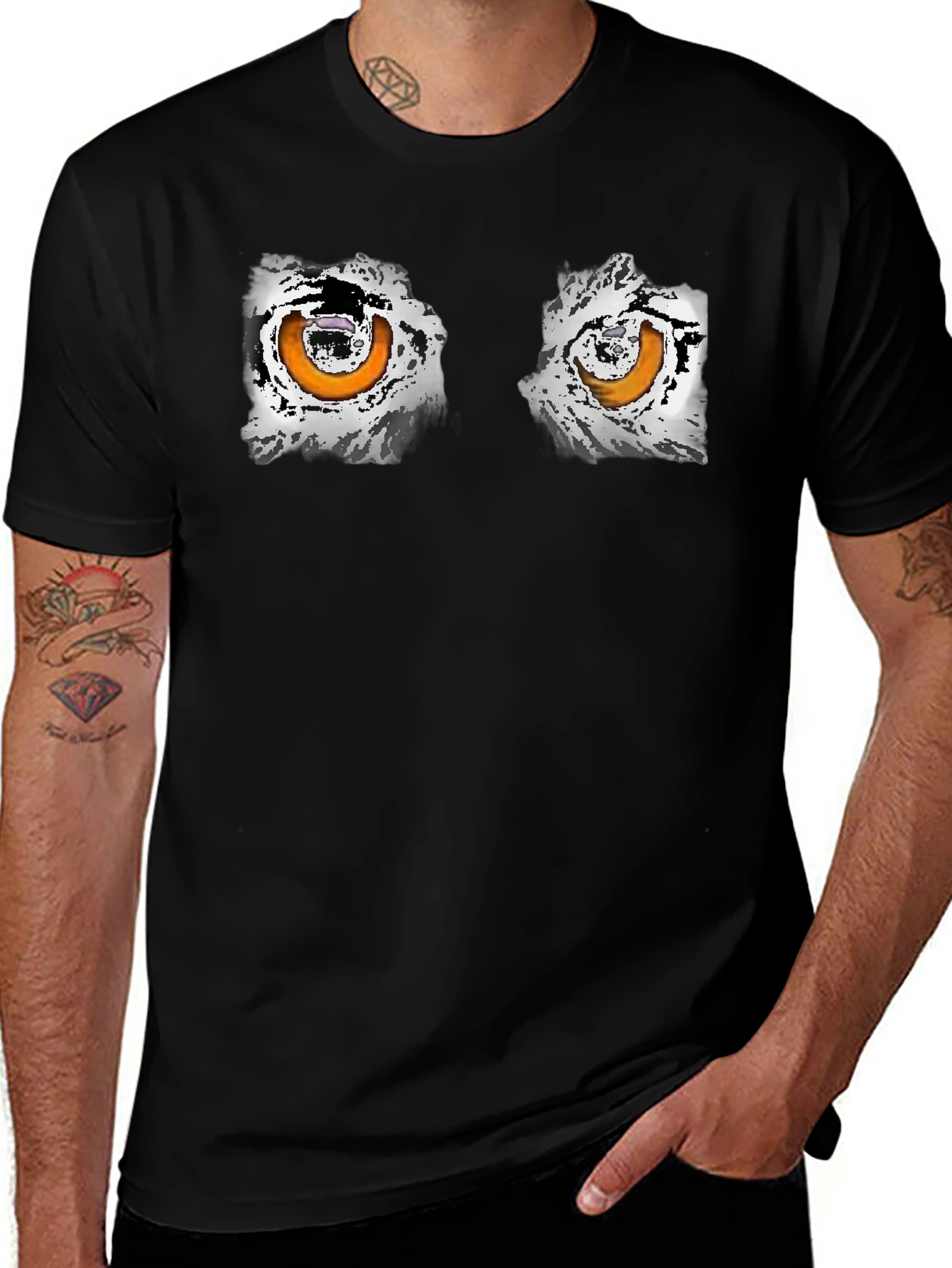 Eye-Catching Graphic Black T-Shirt