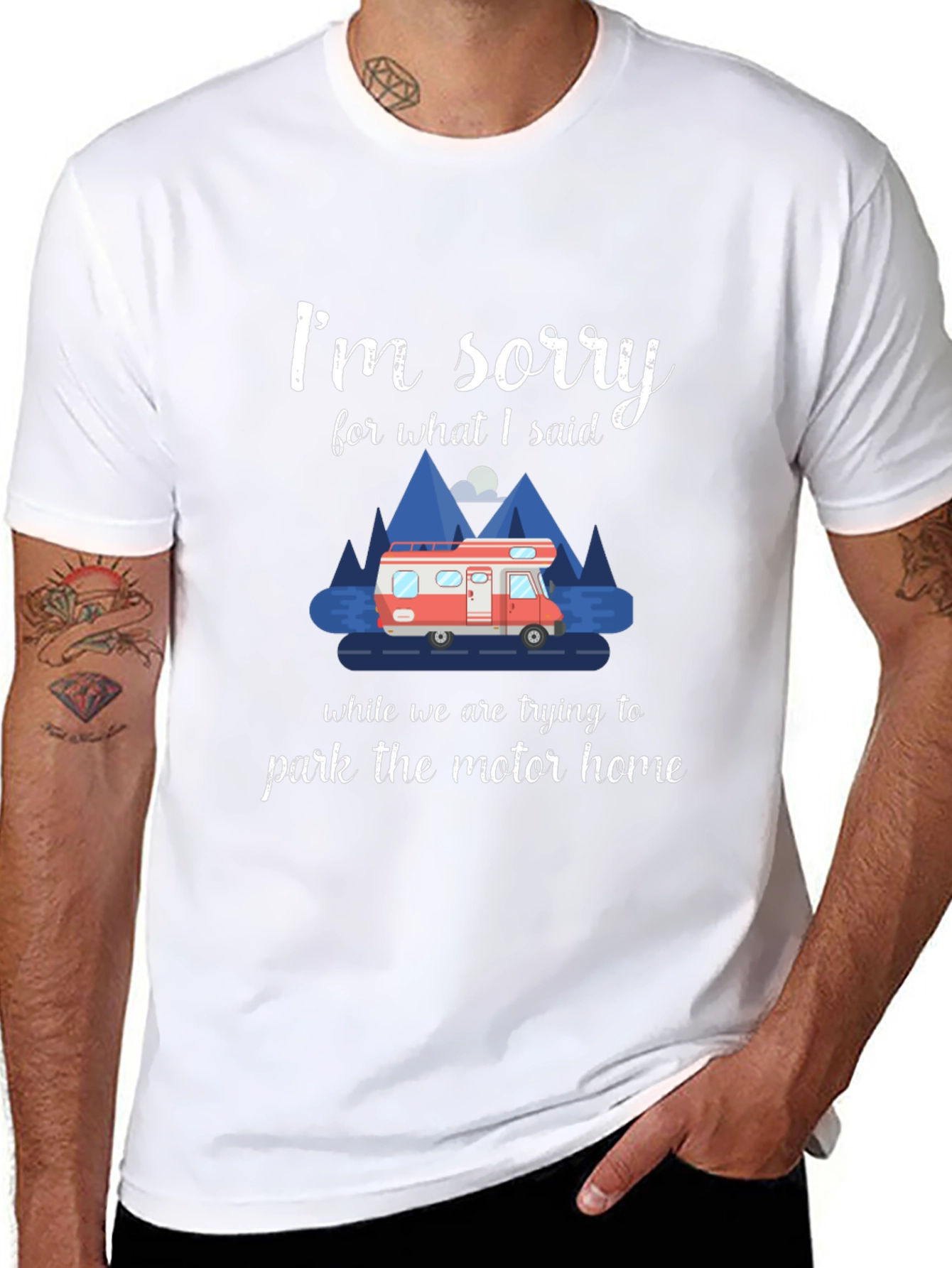 Funny Camping T-Shirt - Motorhome Parking Apology Tee