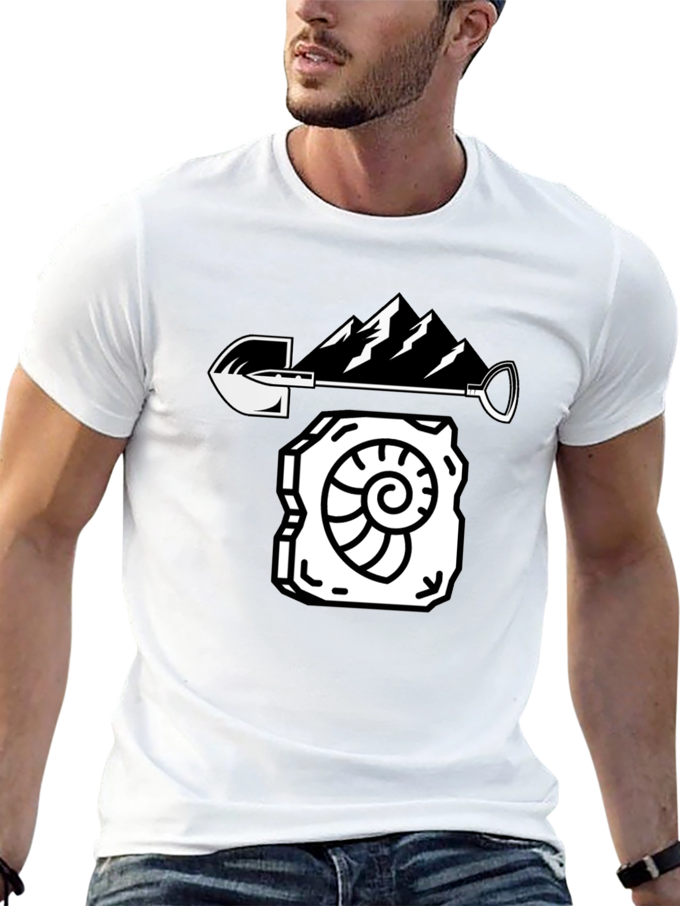 Fossil Hunter Tee - Mountain Shovel Design
