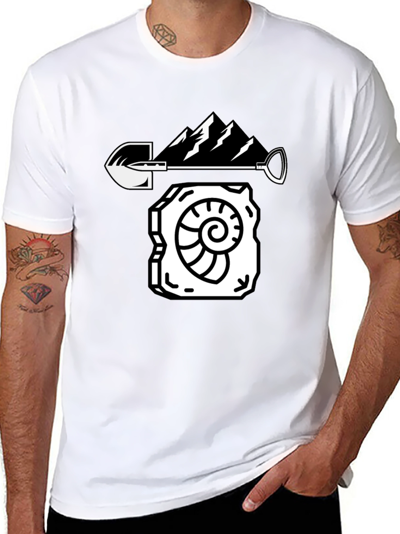 Fossil Hunter Tee - Mountain Shovel Design