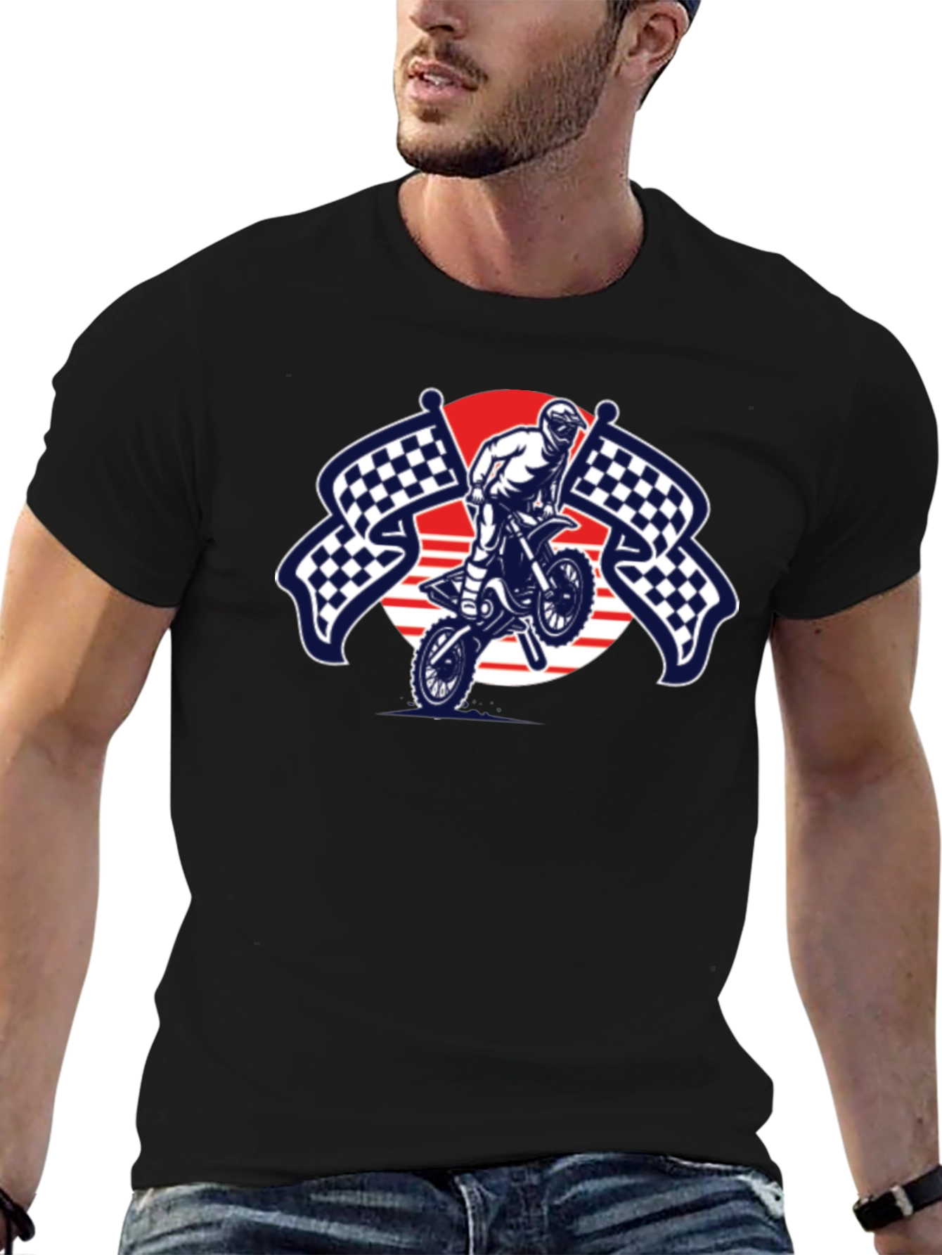 Motocross Graphic Black T-Shirt