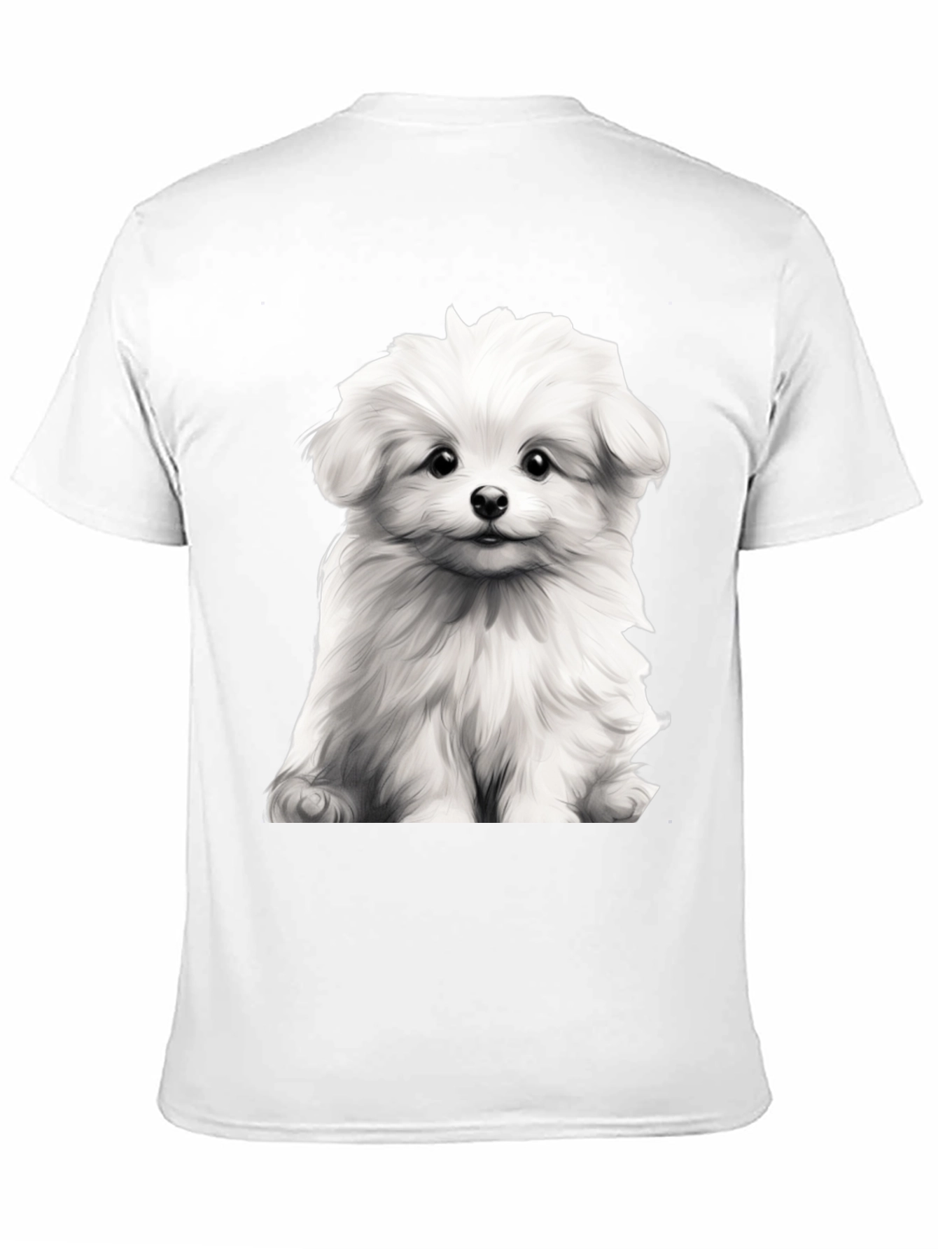 Cute Dog Graphic Black T-Shirt