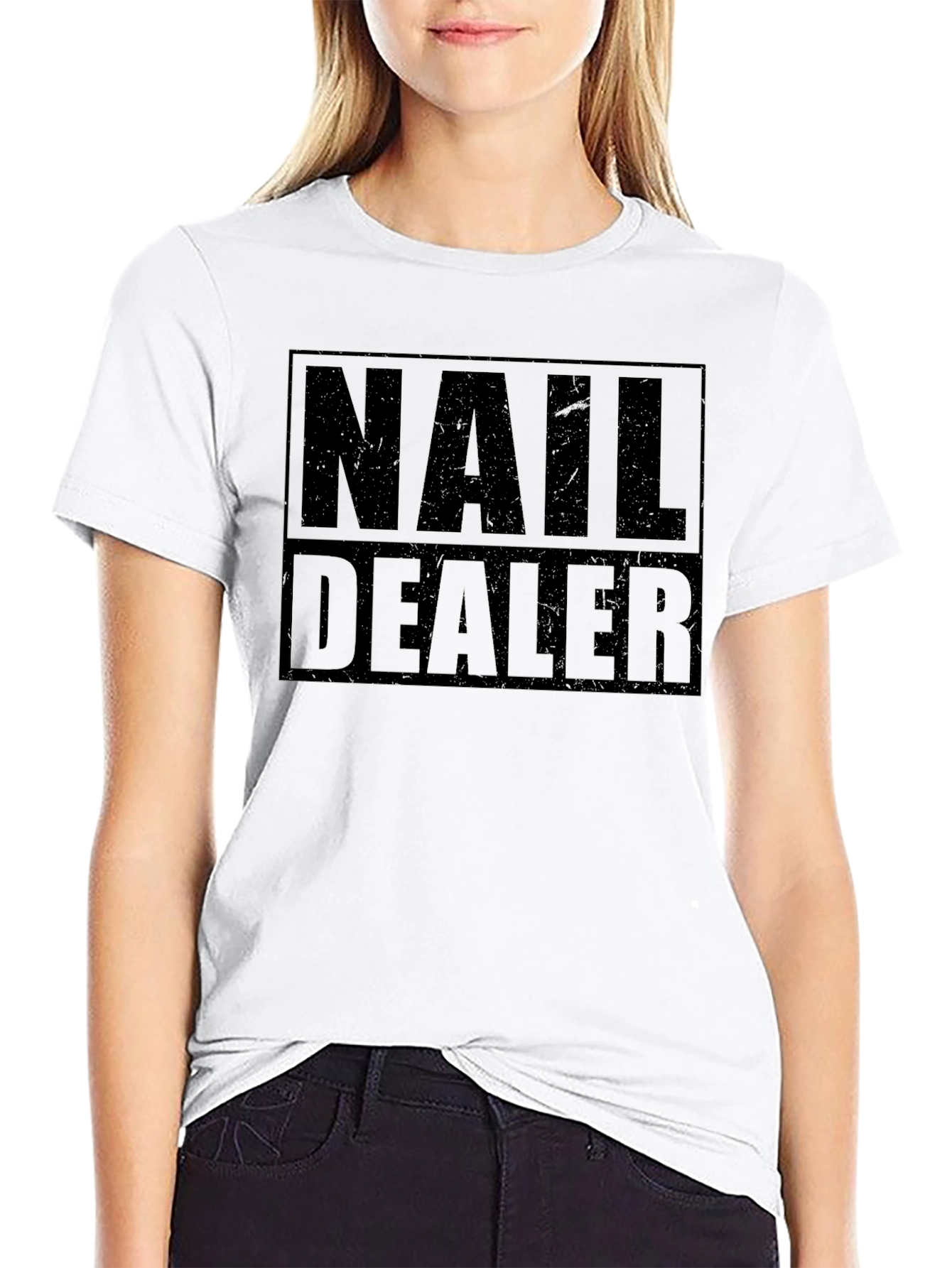 Nail Dealer Black Graphic T-Shirt