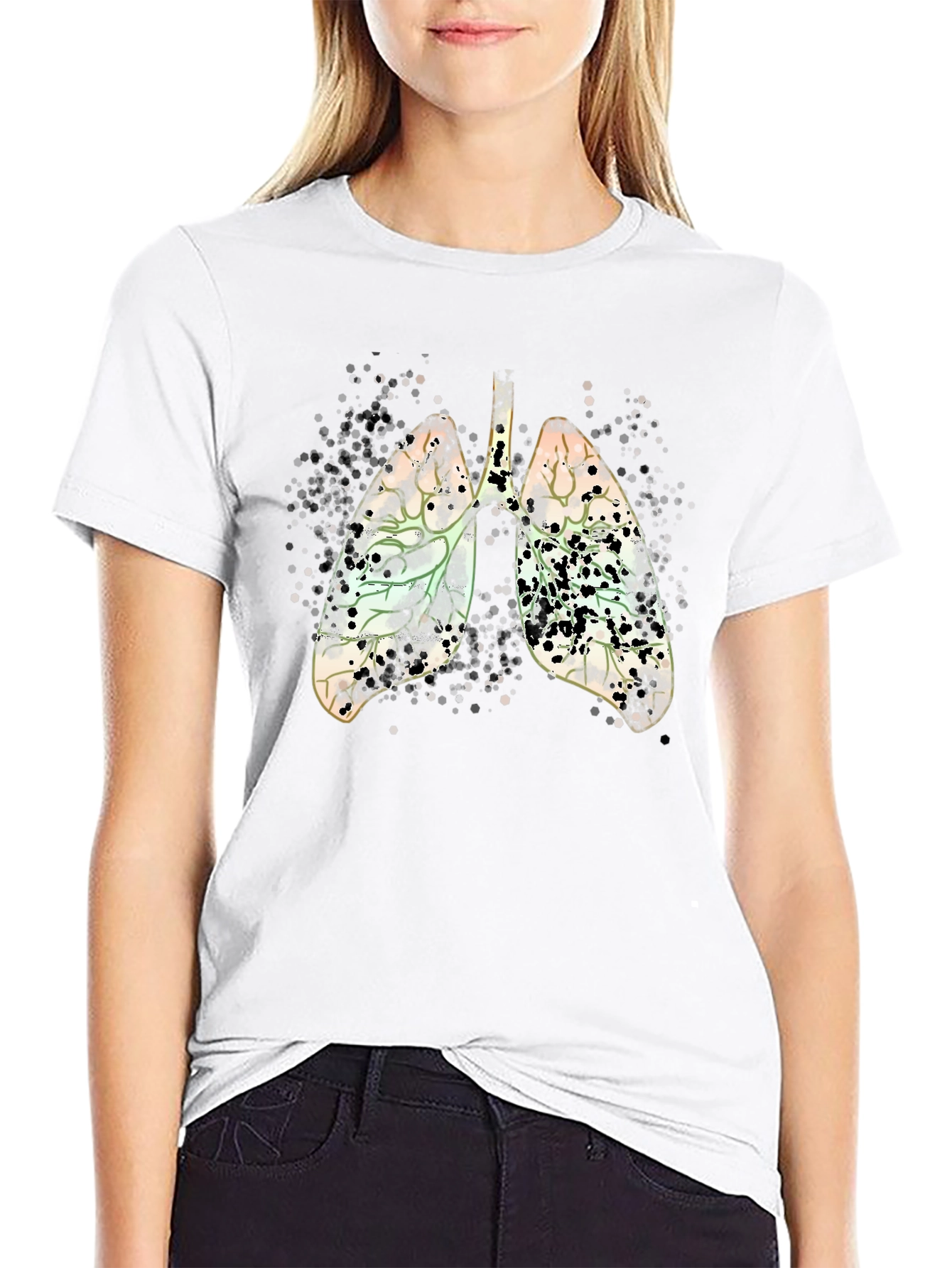 Lungs Graphic Tee - Black