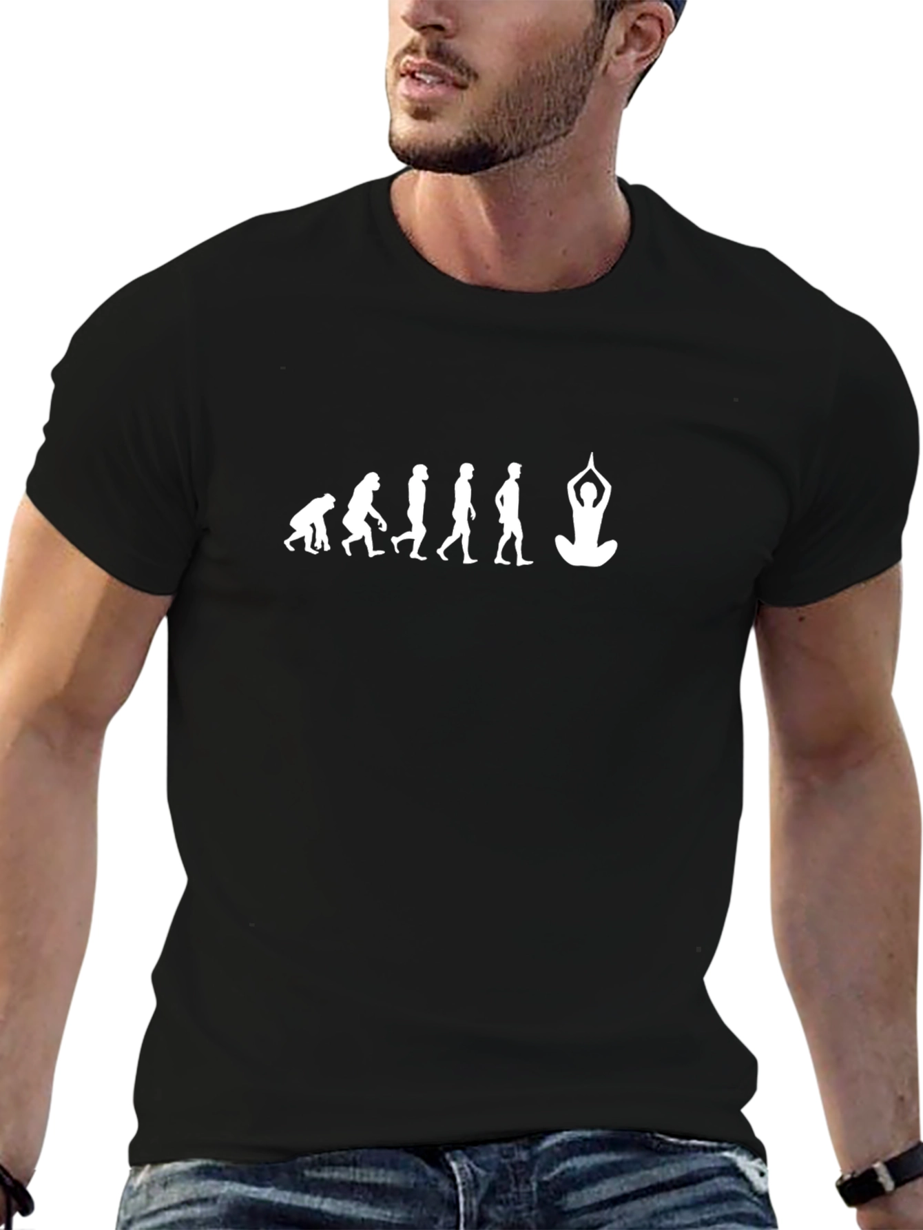 Yoga Evolution Graphic T-Shirt - Black