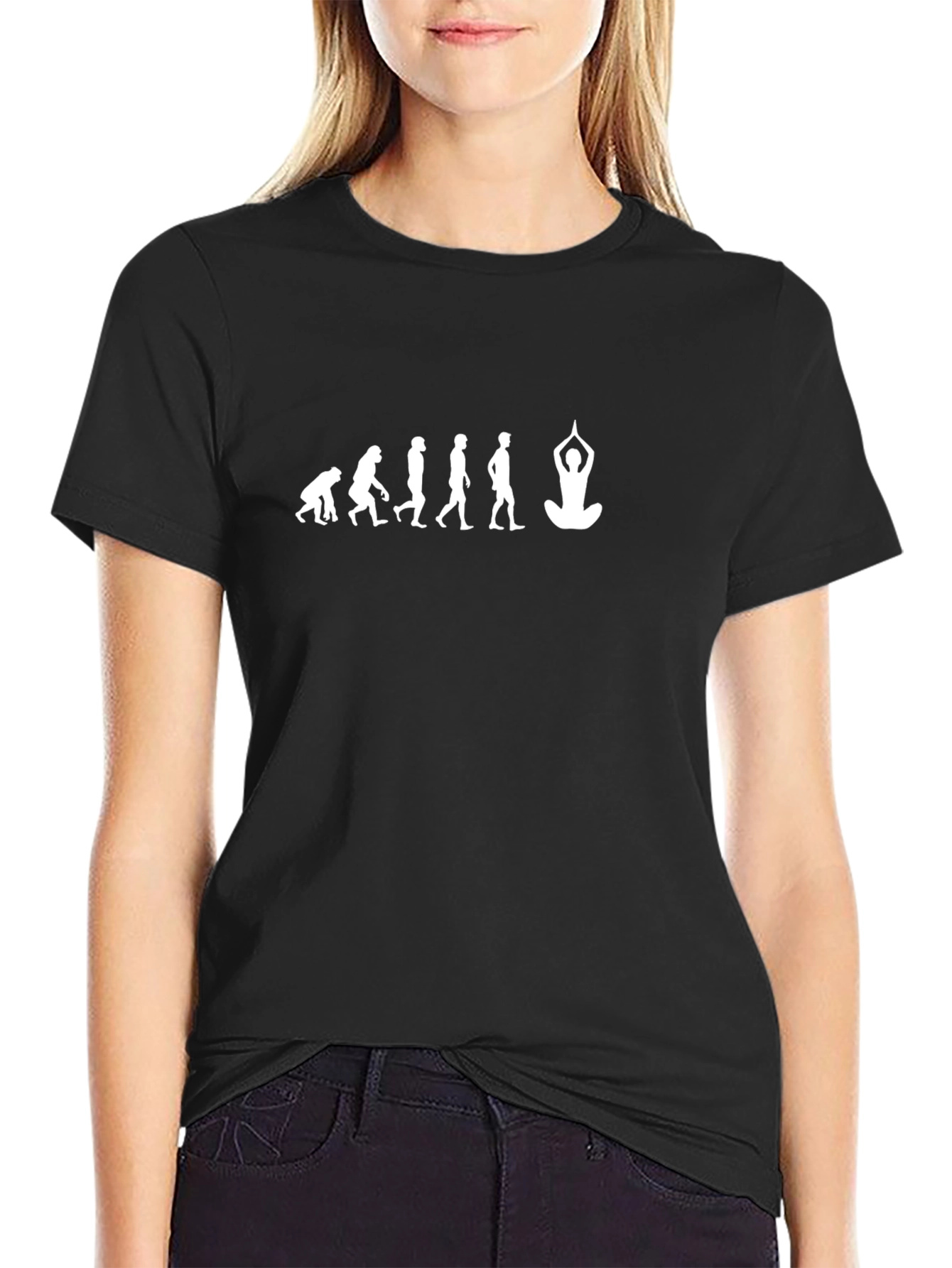 Yoga Evolution Graphic T-Shirt - Black