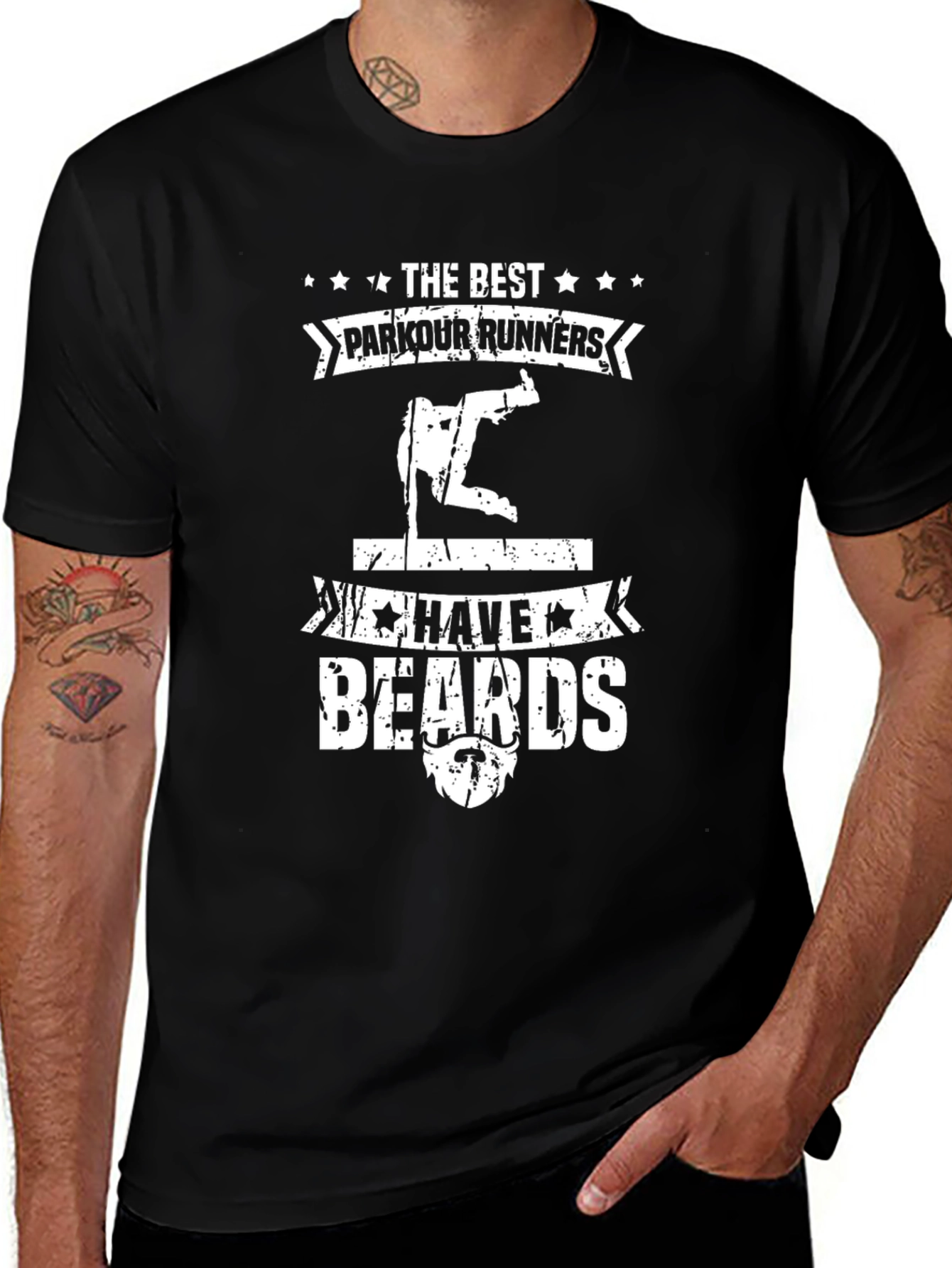 Parkour Runners Have Beards Graphic Tee