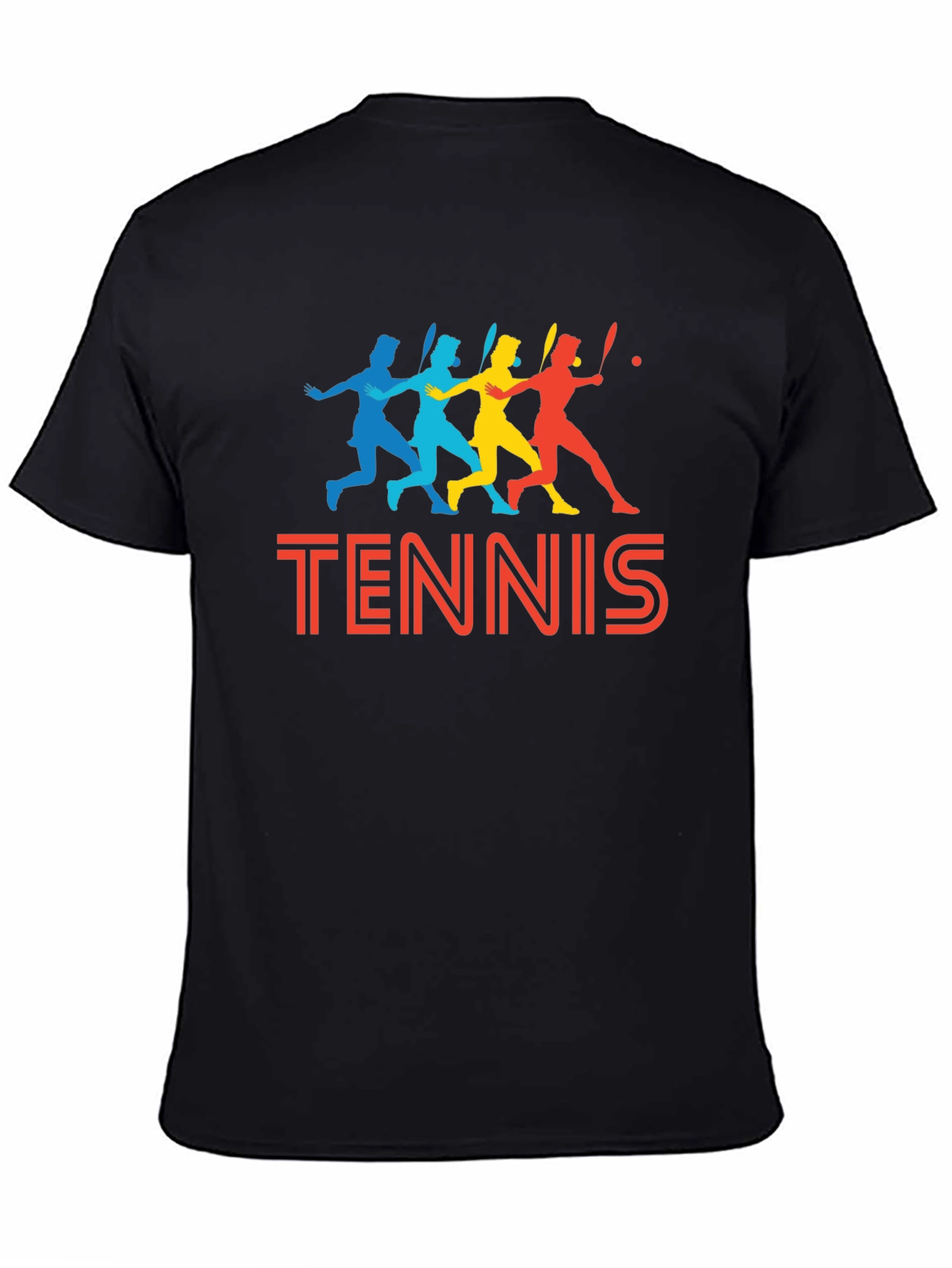 Retro Tennis Player Graphic T-Shirt