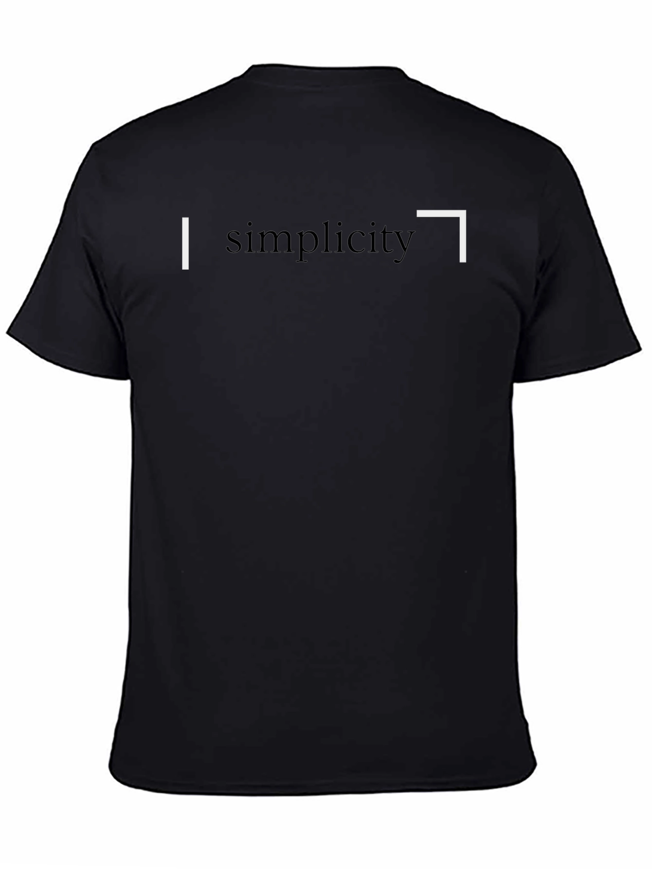 Minimalist Simplicity Graphic Black T-Shirt