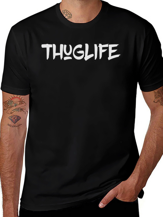 Thug Life Tee - Classic Black Graphic T-Shirt