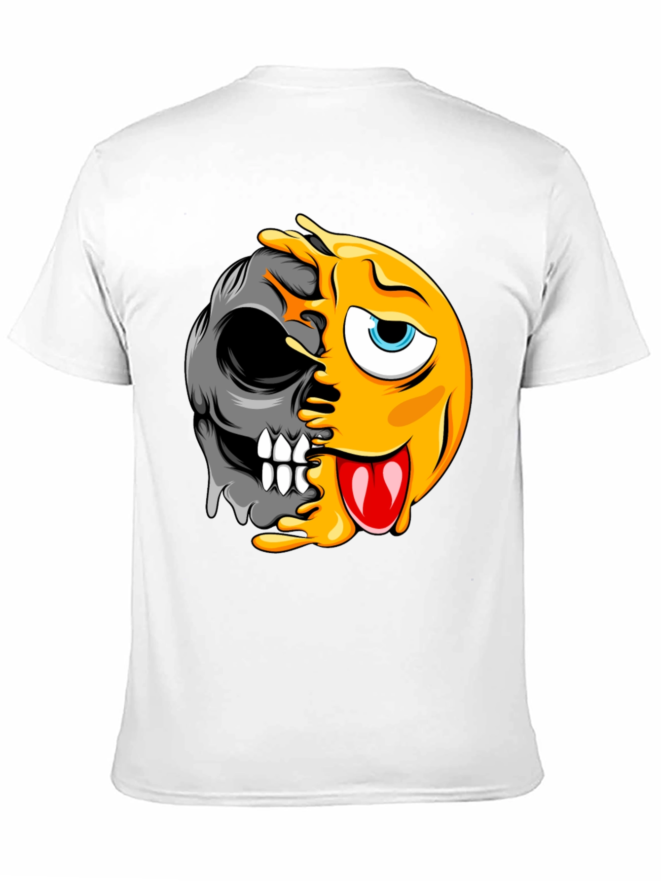 Emoji Skull Graphic Black T-Shirt