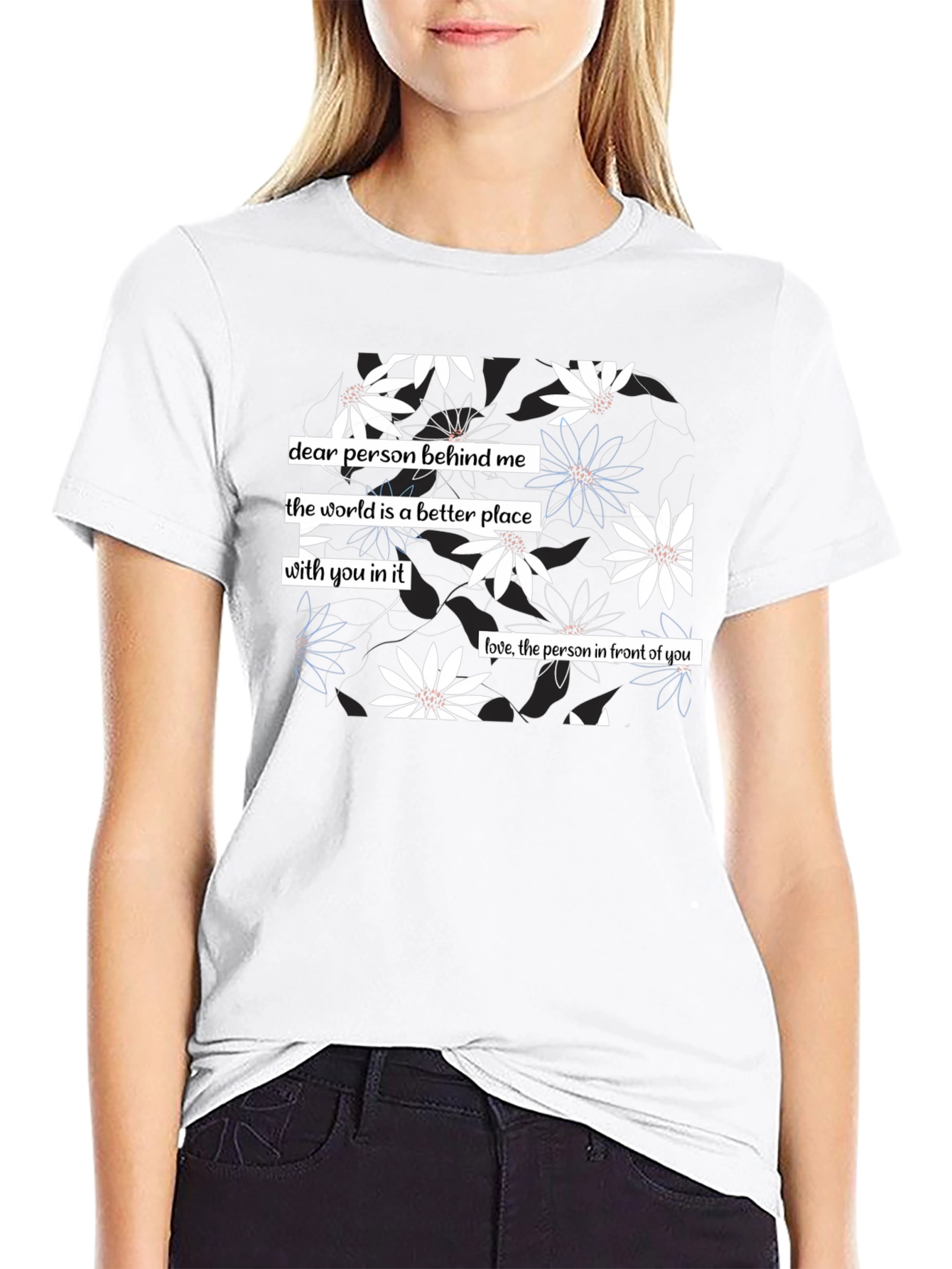Inspirational Floral Graphic T-Shirt