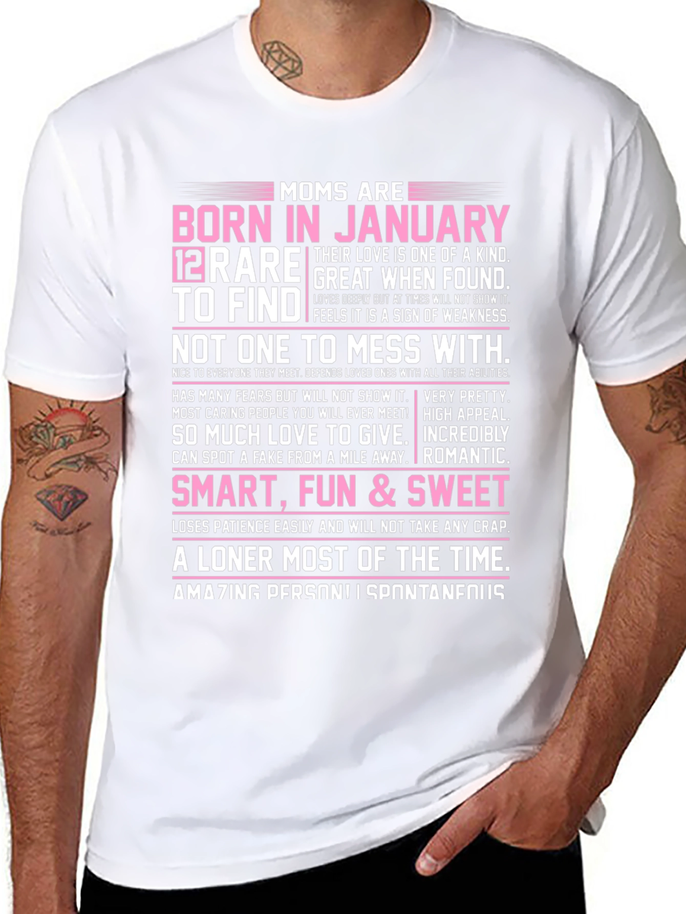 Moms Born in January Graphic T-Shirt