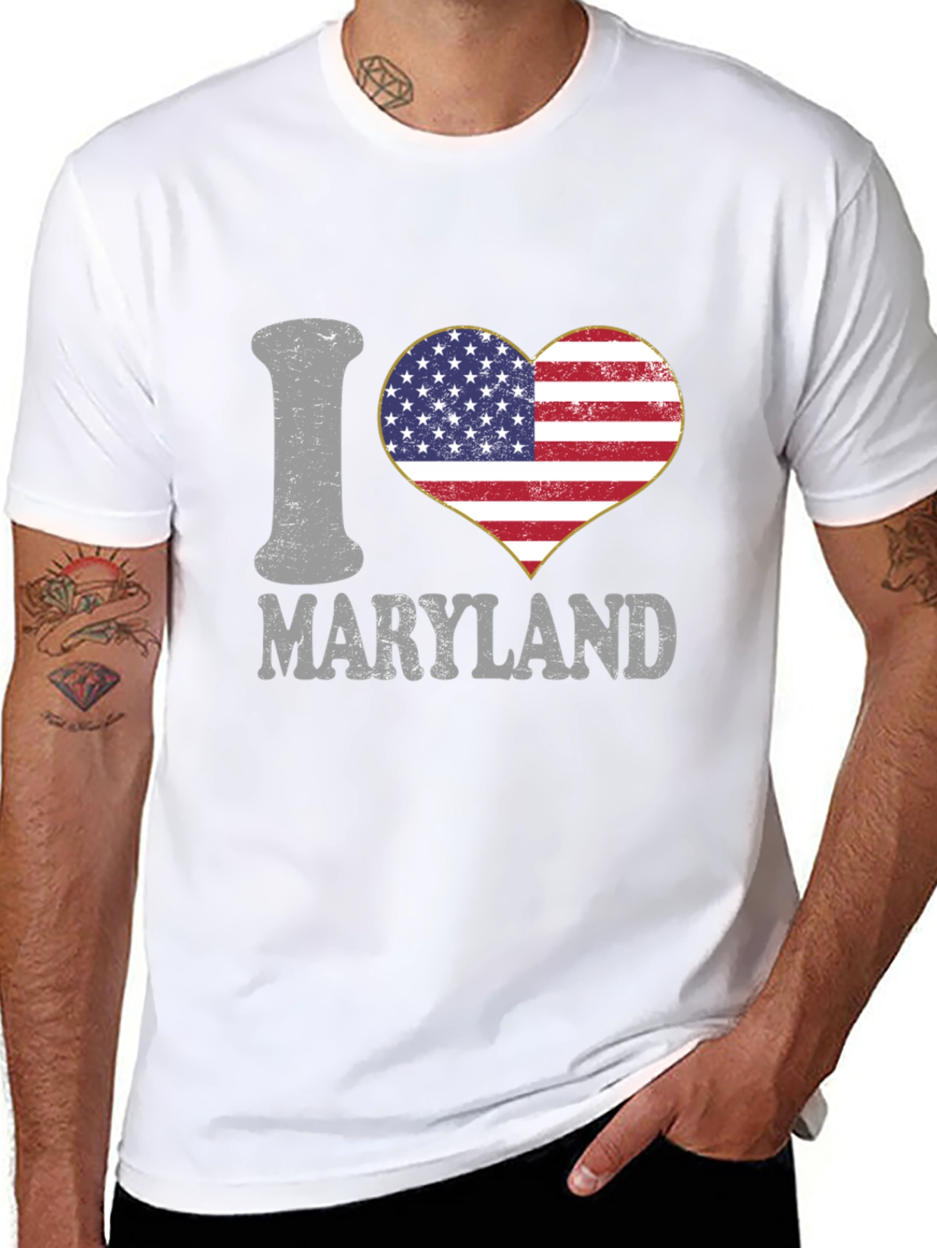 I Love Maryland Heart T-Shirt