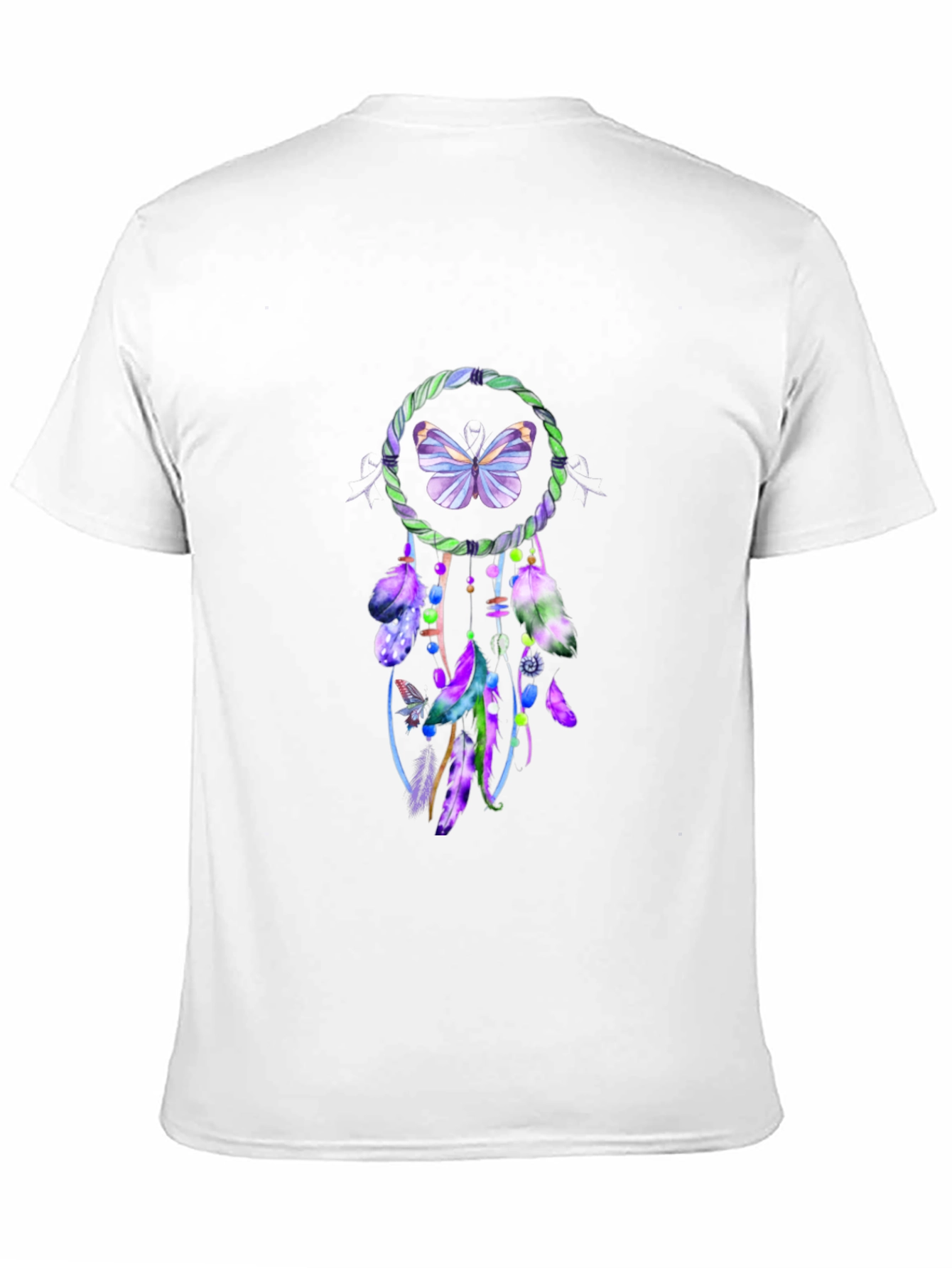 Butterfly Dreamcatcher Graphic Tee - Soft Black Cotton