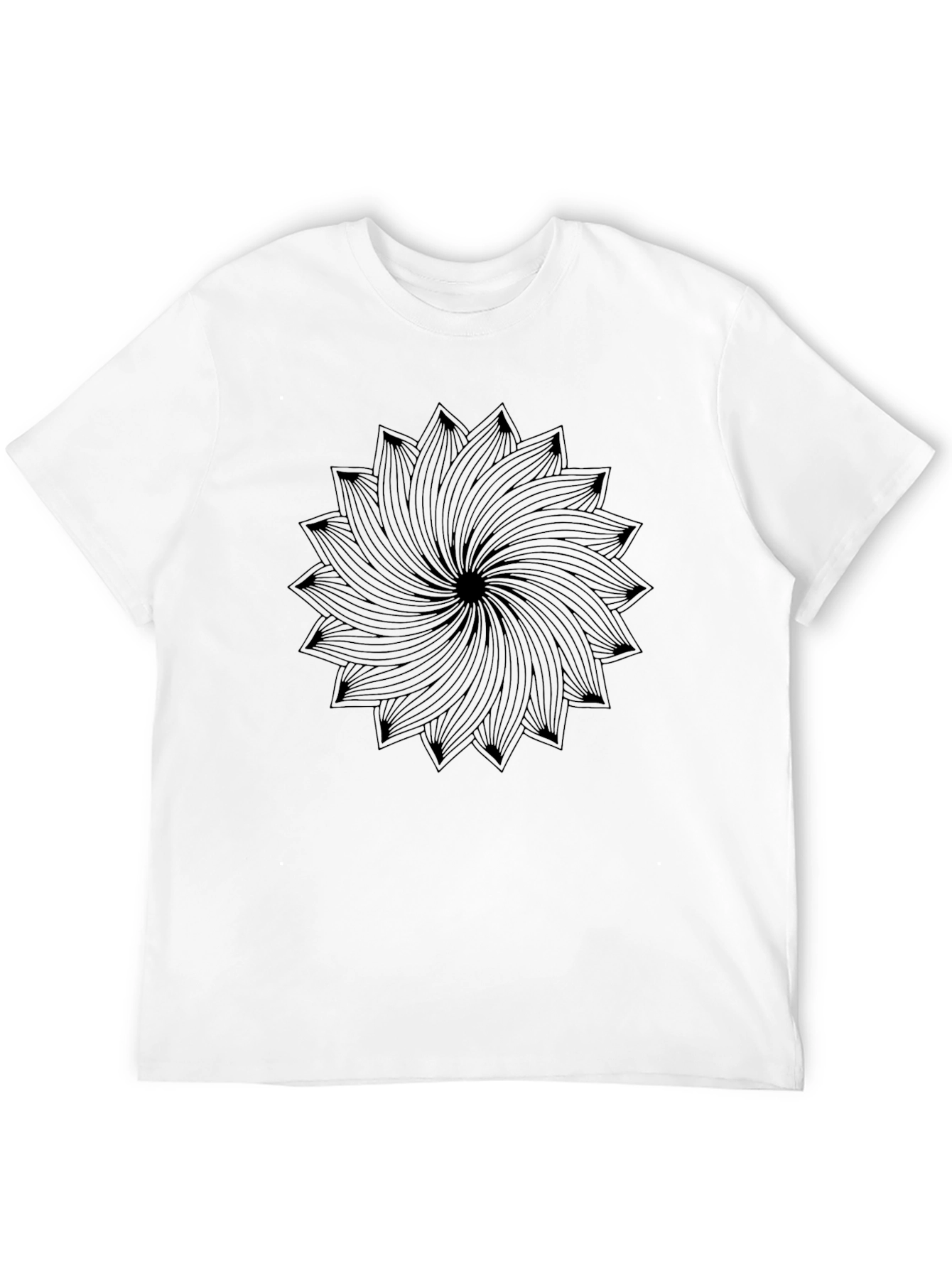 Modern Mandala Graphic Black T-Shirt