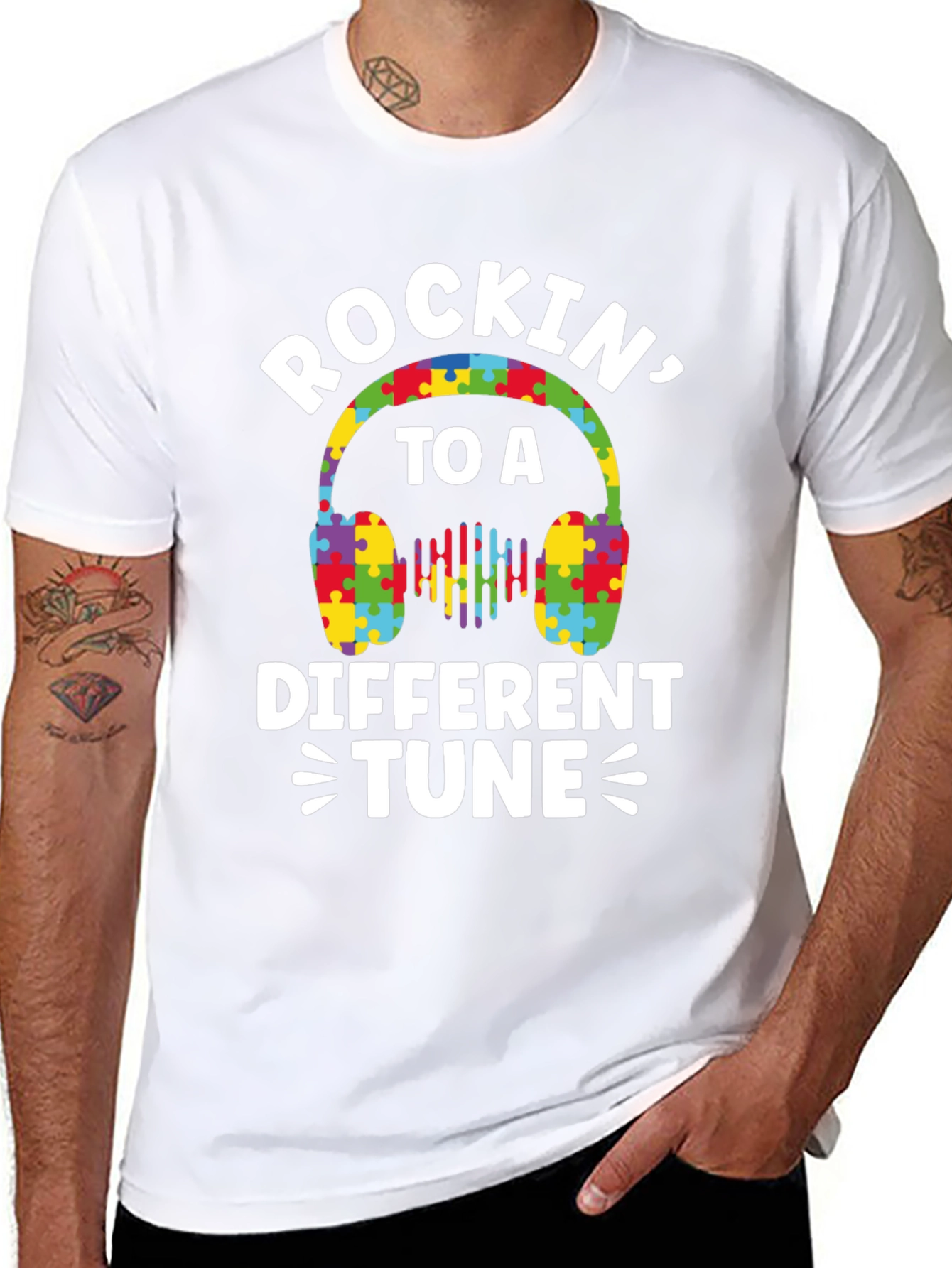 Rockin to a Different Tune Autism Awareness T-Shirt