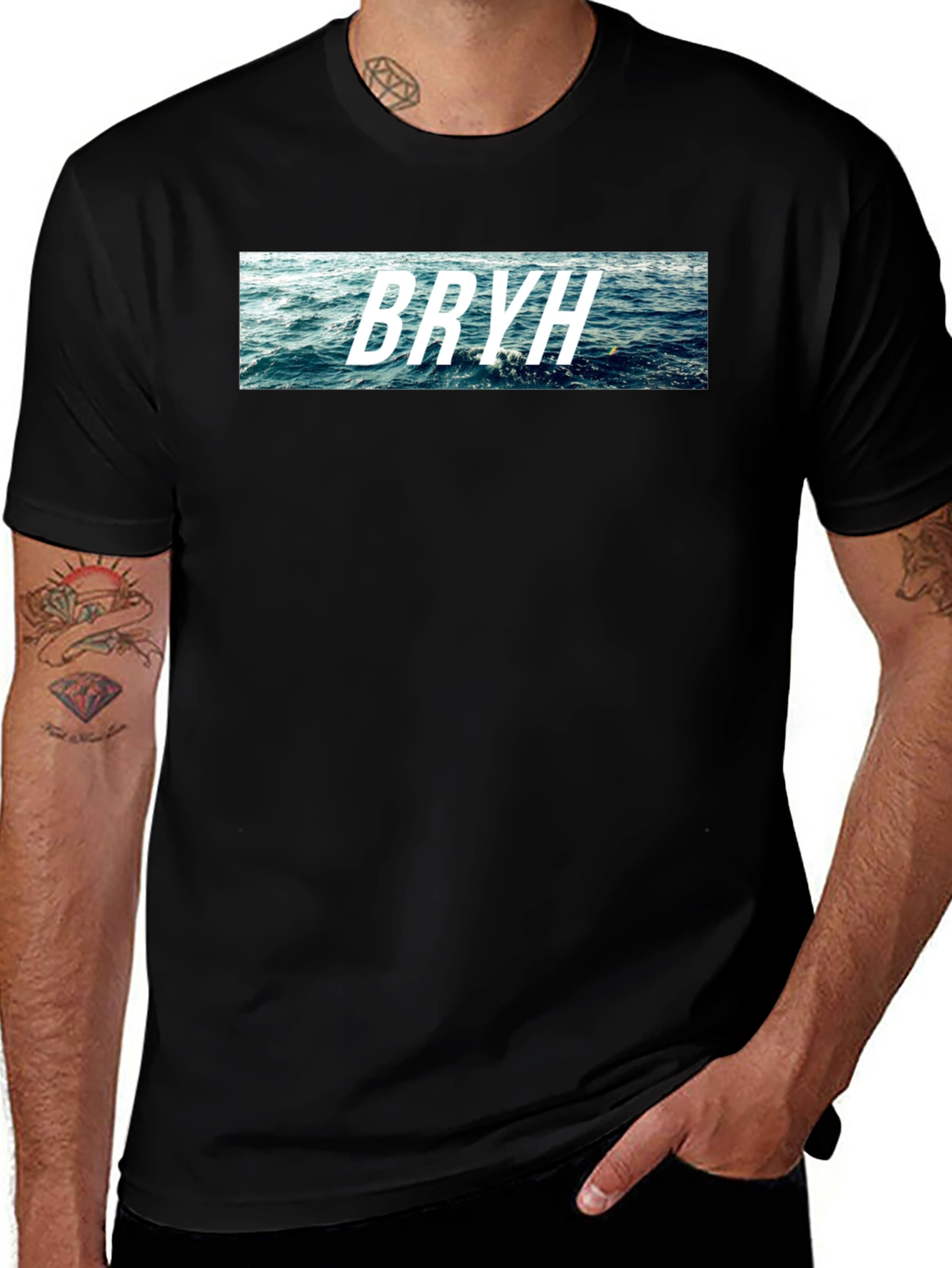 BRYH Ocean Graphic Black T-Shirt