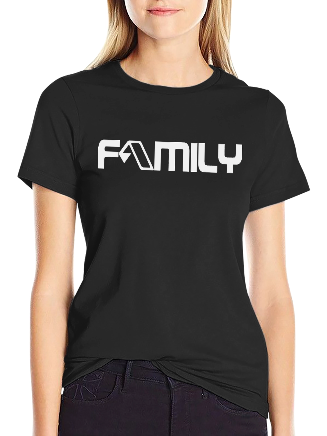 Family Graphic Tee - Casual Black T-Shirt