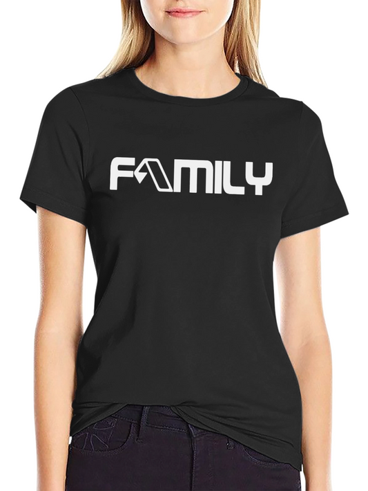 Family Graphic Tee - Casual Black T-Shirt