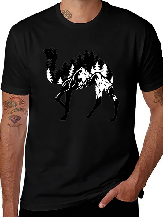 Camel Mountain T-Shirt - Nature Graphic Tee
