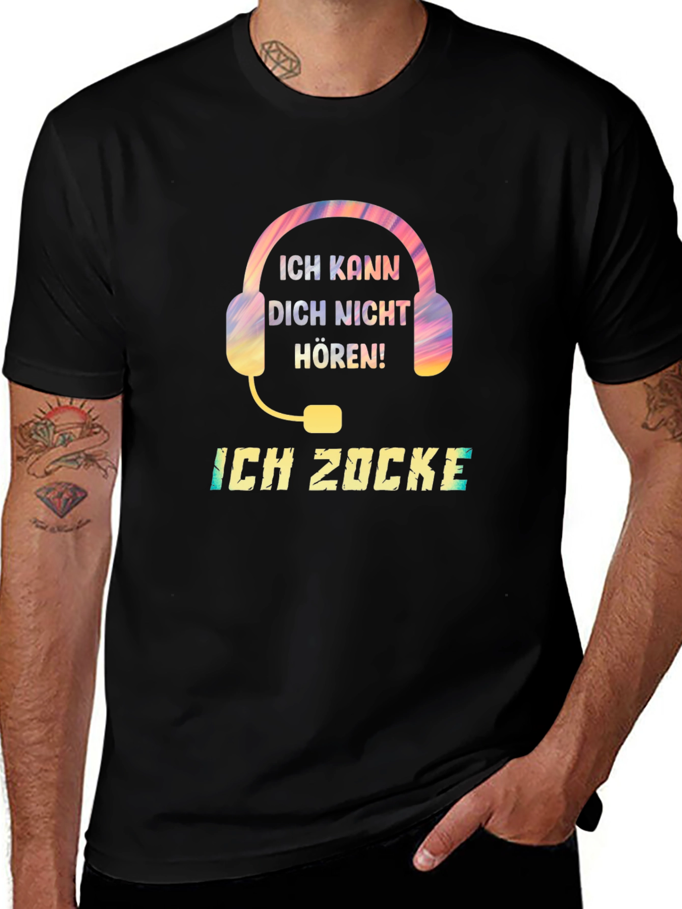 Ich Zocke T-Shirt - Gaming Headset Design