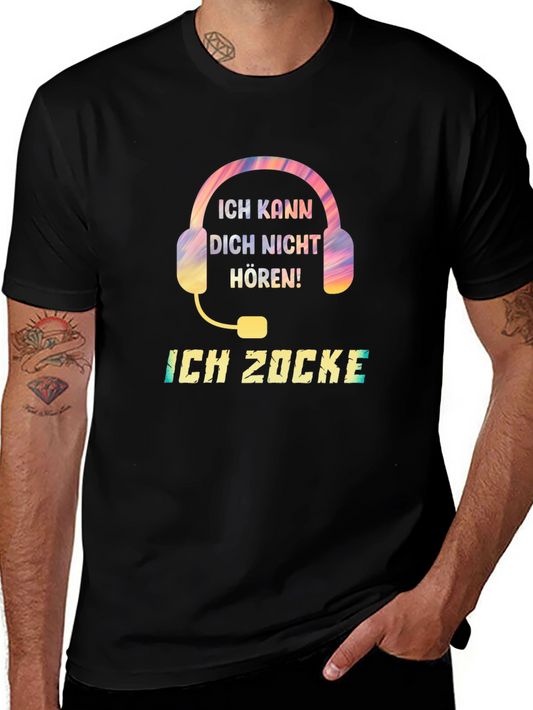 Ich Zocke T-Shirt - Gaming Headset Design