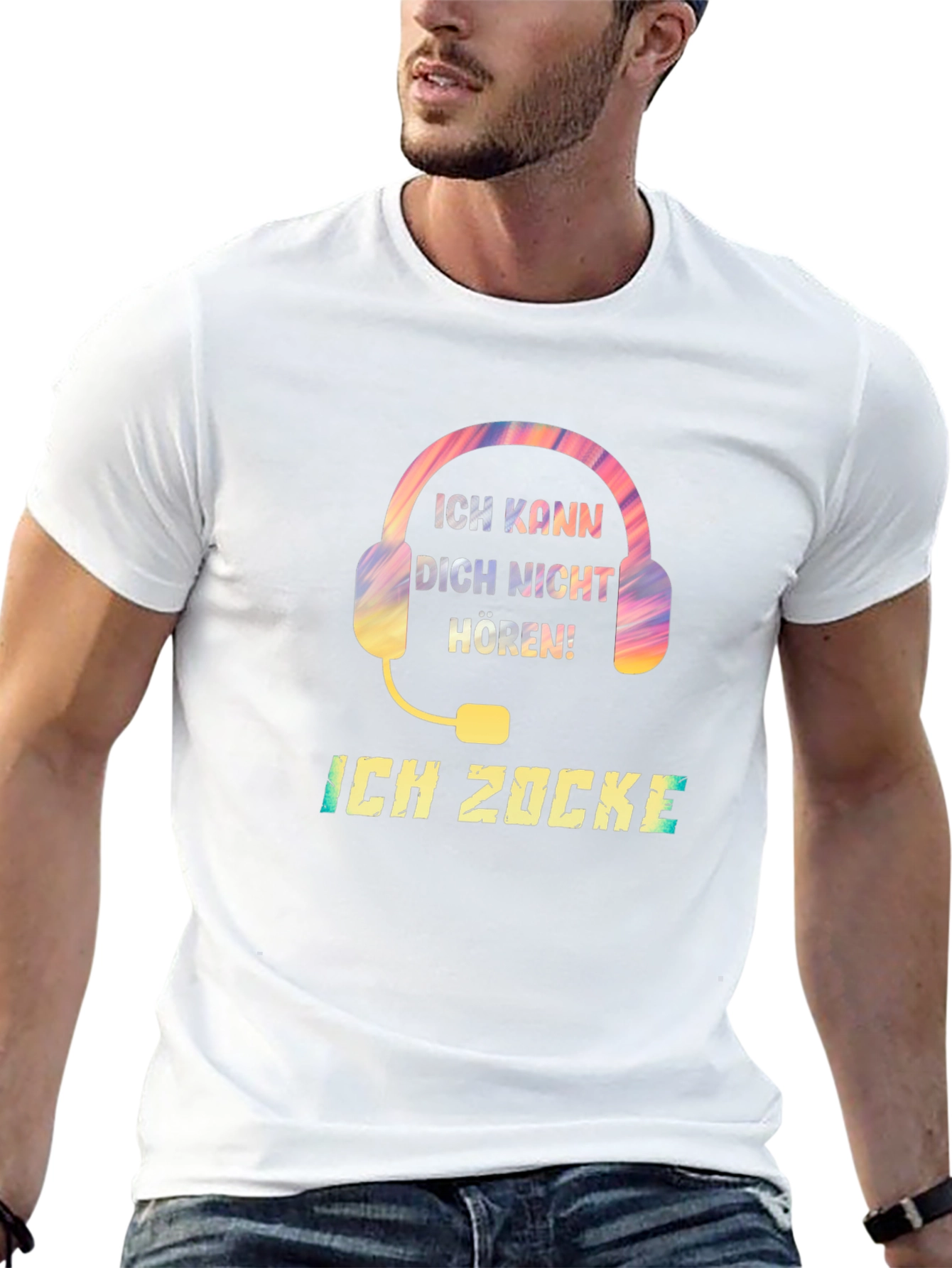 Ich Zocke T-Shirt - Gaming Headset Design