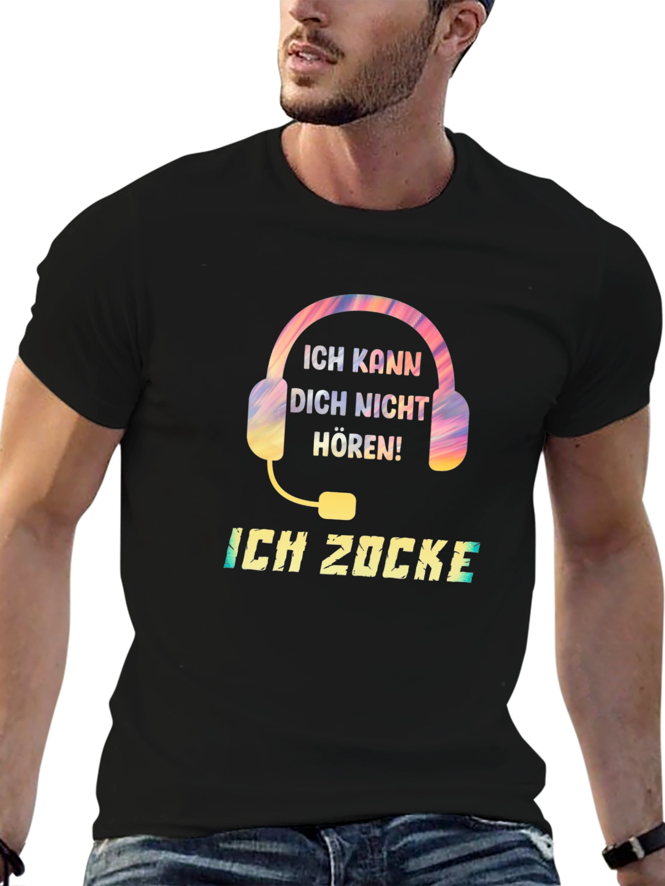Ich Zocke T-Shirt - Gaming Headset Design
