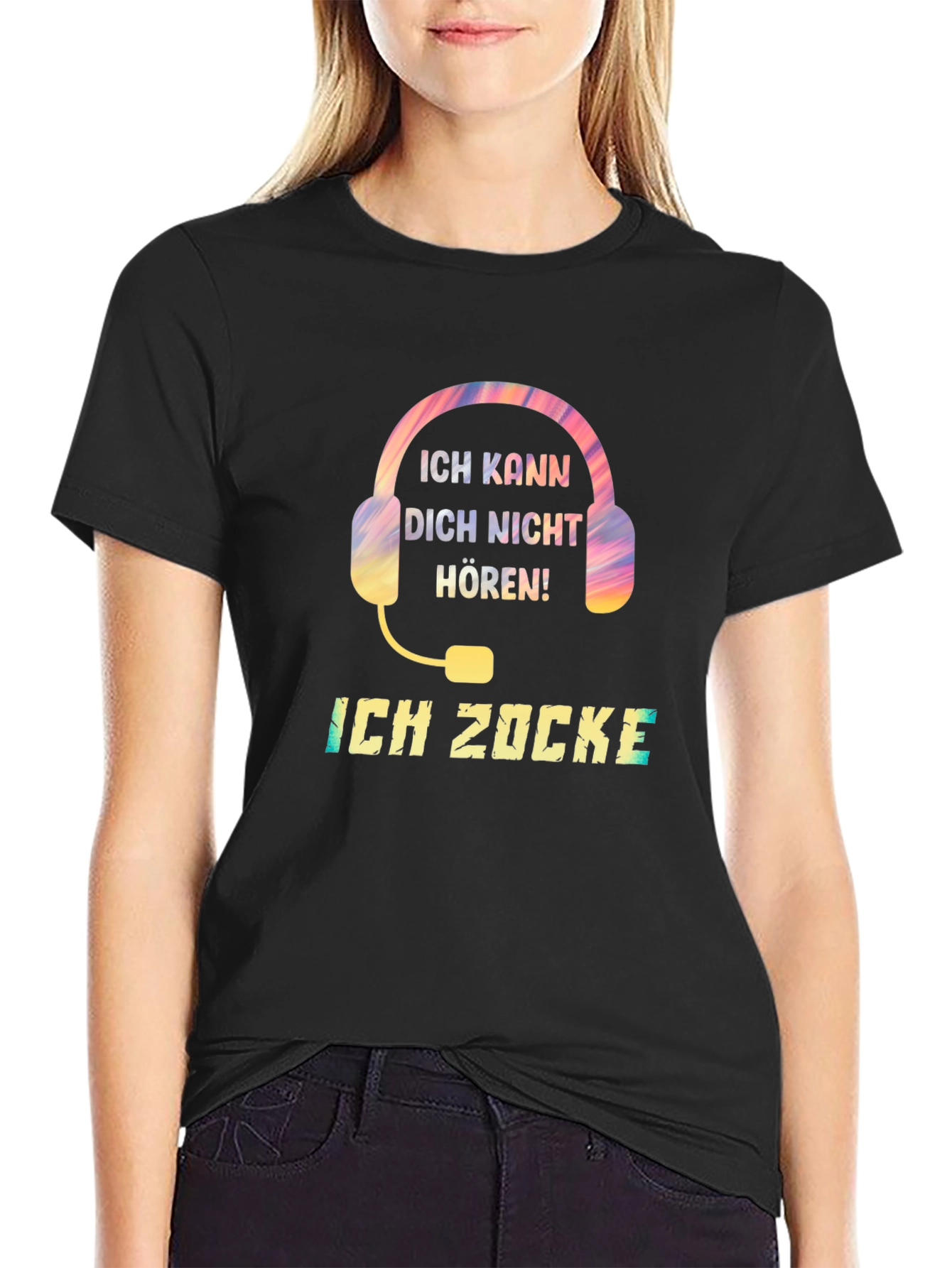 Ich Zocke T-Shirt - Gaming Headset Design